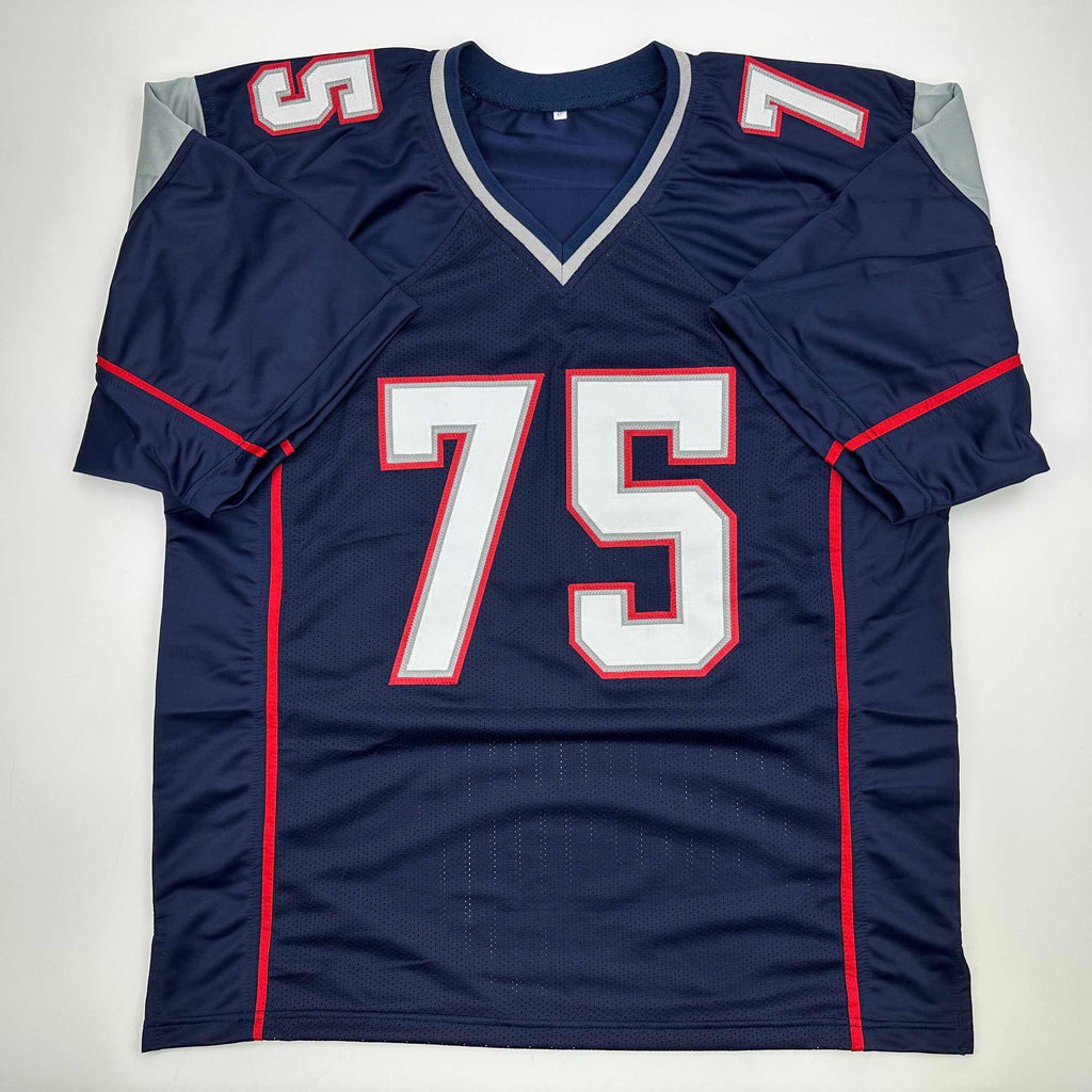 autographed-signed-vince-wilfork-new-england-blue-football-jersey-beckett-bas-coa