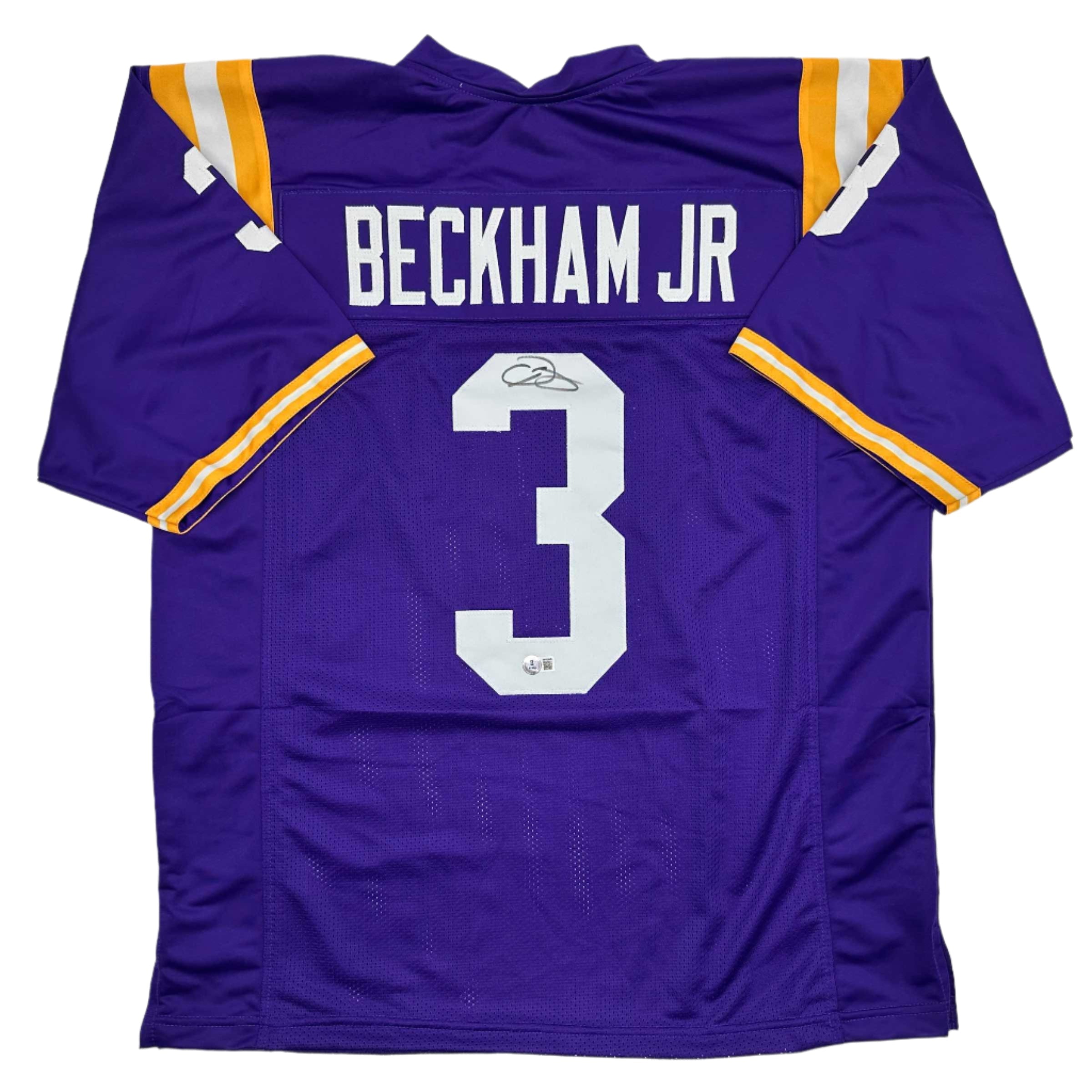 autographed-signed-odell-beckham-jr-lsu-purple-college-football-jersey-beckett-bas-coa