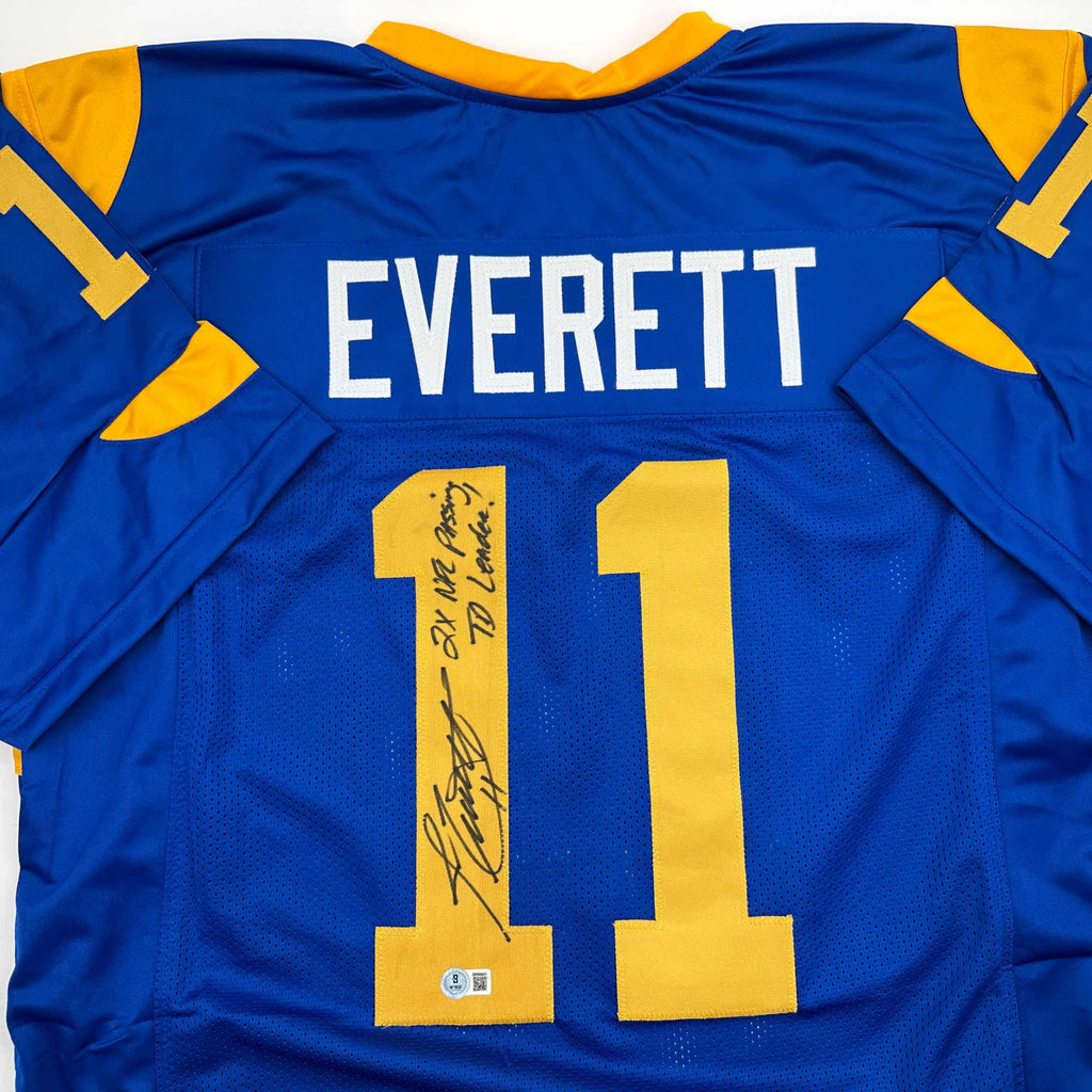 autographed-signed-jim-everett-2x-passing-td-leader-los-angeles-la-blue-football-jersey-beckett-bas-coa