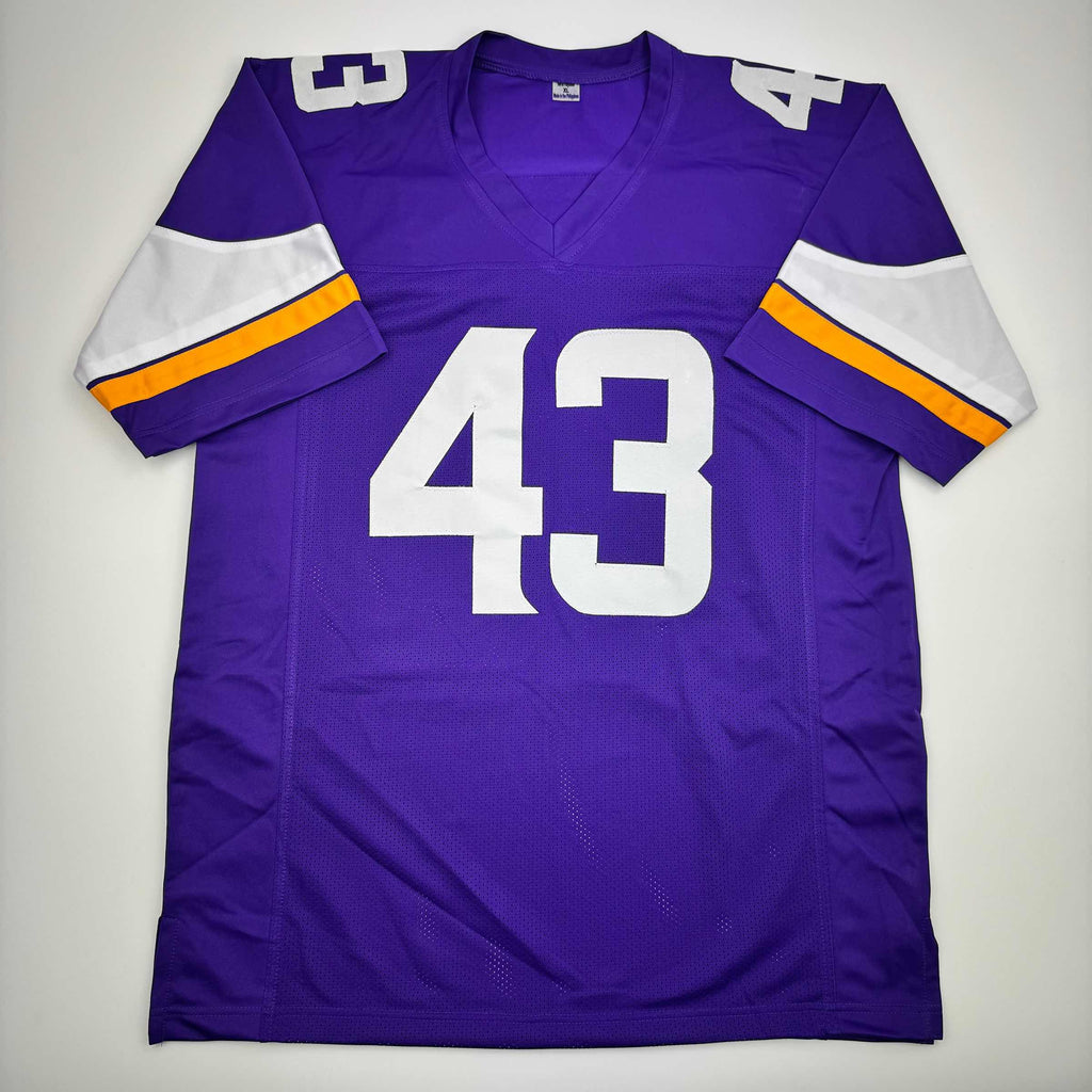 autographed-signed-andrew-van-ginkel-minnesota-purple-football-jersey-jsa-coa
