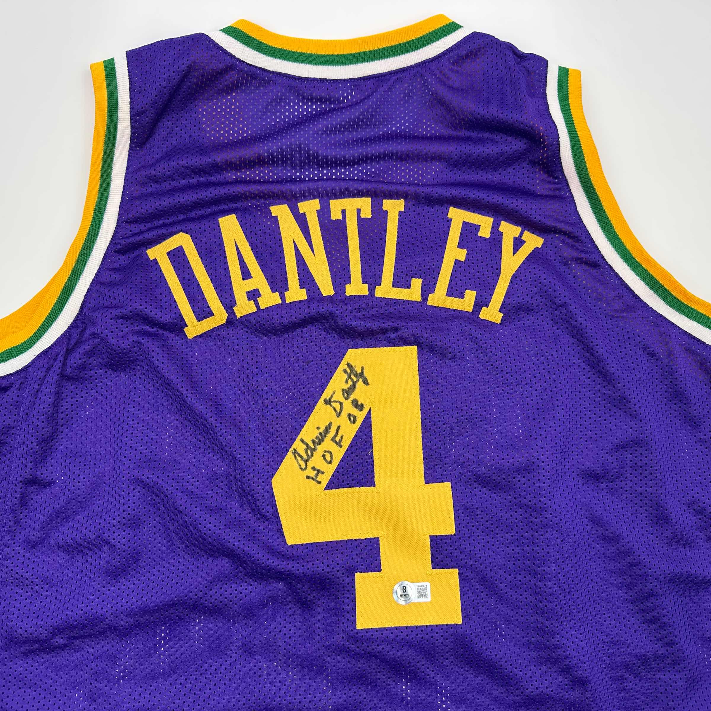 autographed-signed-adrian-dantley-hof-2008-utah-purple-basketball-jersey-beckett-bas-coa