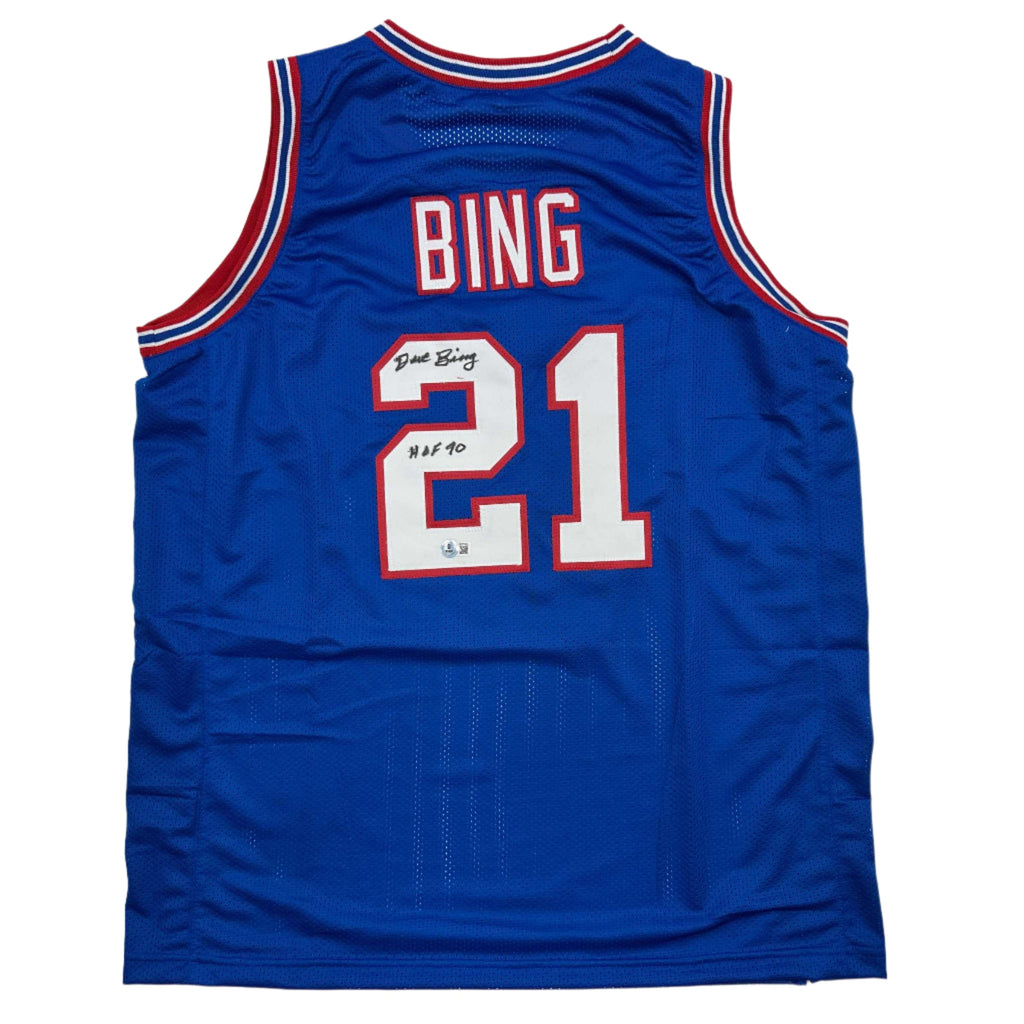 autographed-signed-dave-bing-hof-90-detroit-blue-basketball-jersey-beckett-bas-coa