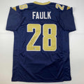 autographed-signed-marshall-faulk-st-louis-navy-blue-football-jersey-beckett-bas-coa