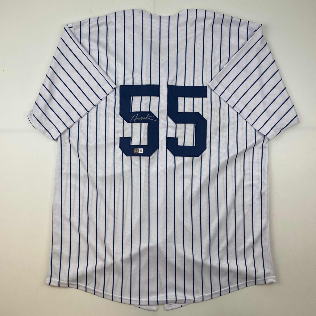 autographed-signed-hideki-matsui-new-york-pinstripe-baseball-jersey-beckett-bas-coa
