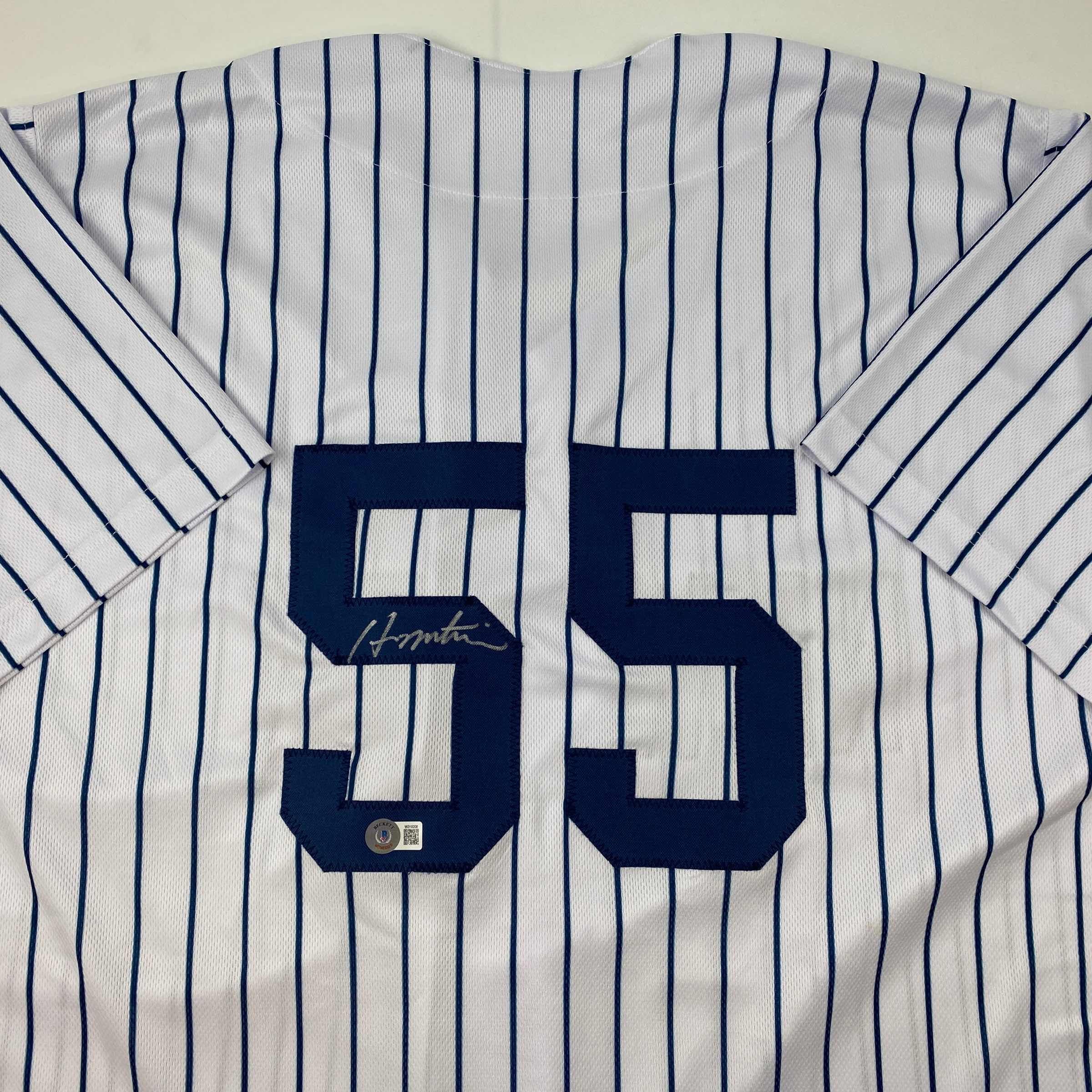 autographed-signed-hideki-matsui-new-york-pinstripe-baseball-jersey-beckett-bas-coa