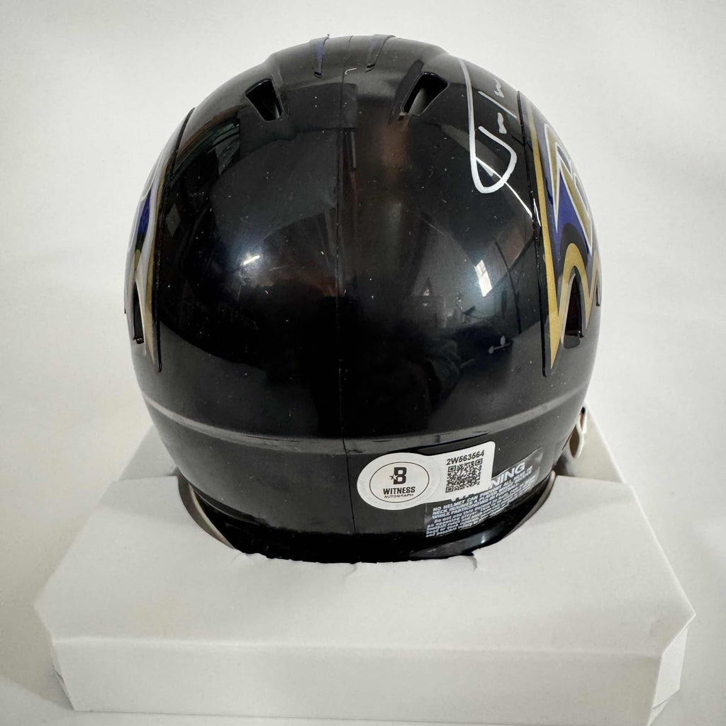 autographed-signed-justin-tucker-baltimore-ravens-mini-football-helmet-beckett-bas-coa