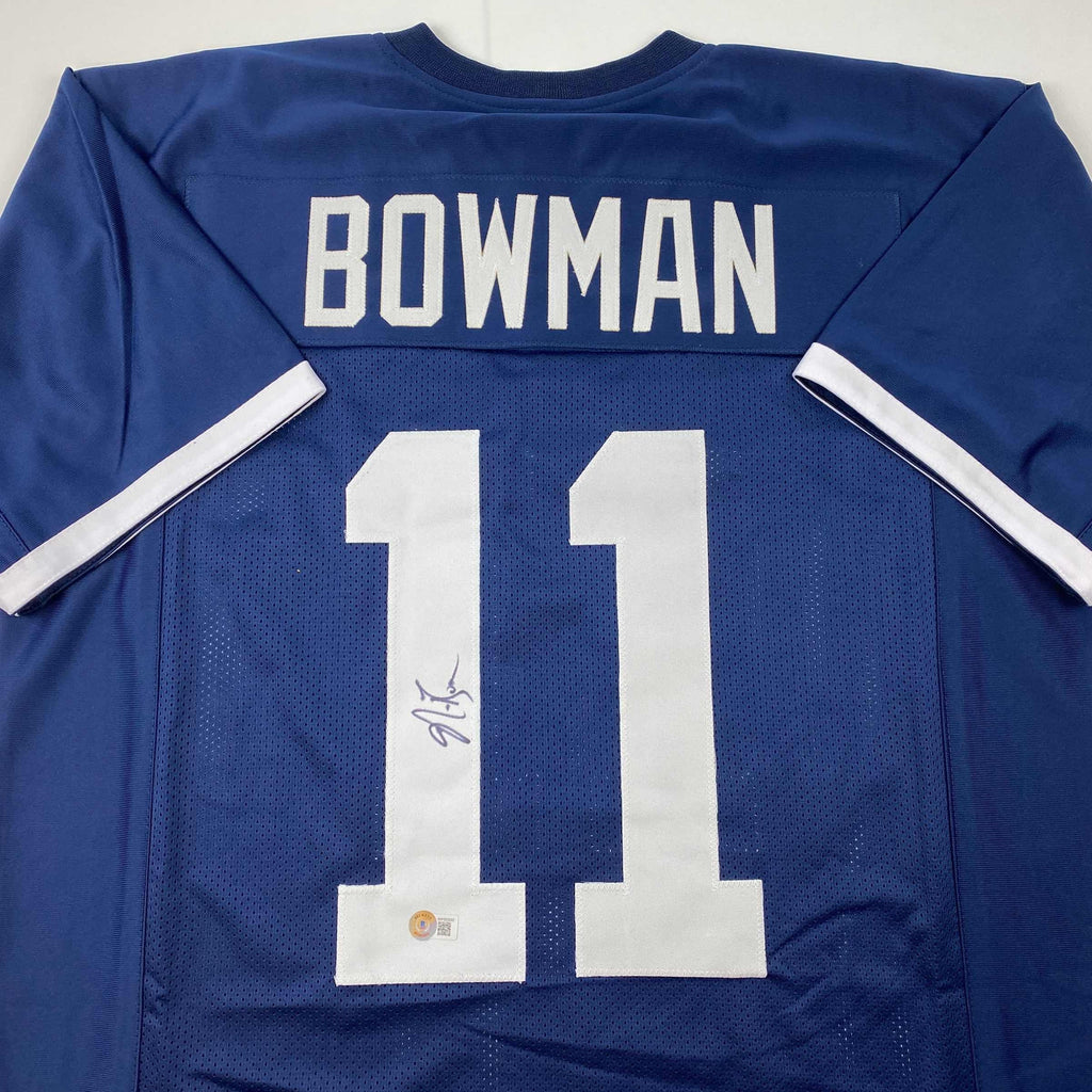 autographed-signed-navorro-bowman-penn-state-blue-college-football-jersey-beckett-bas-coa