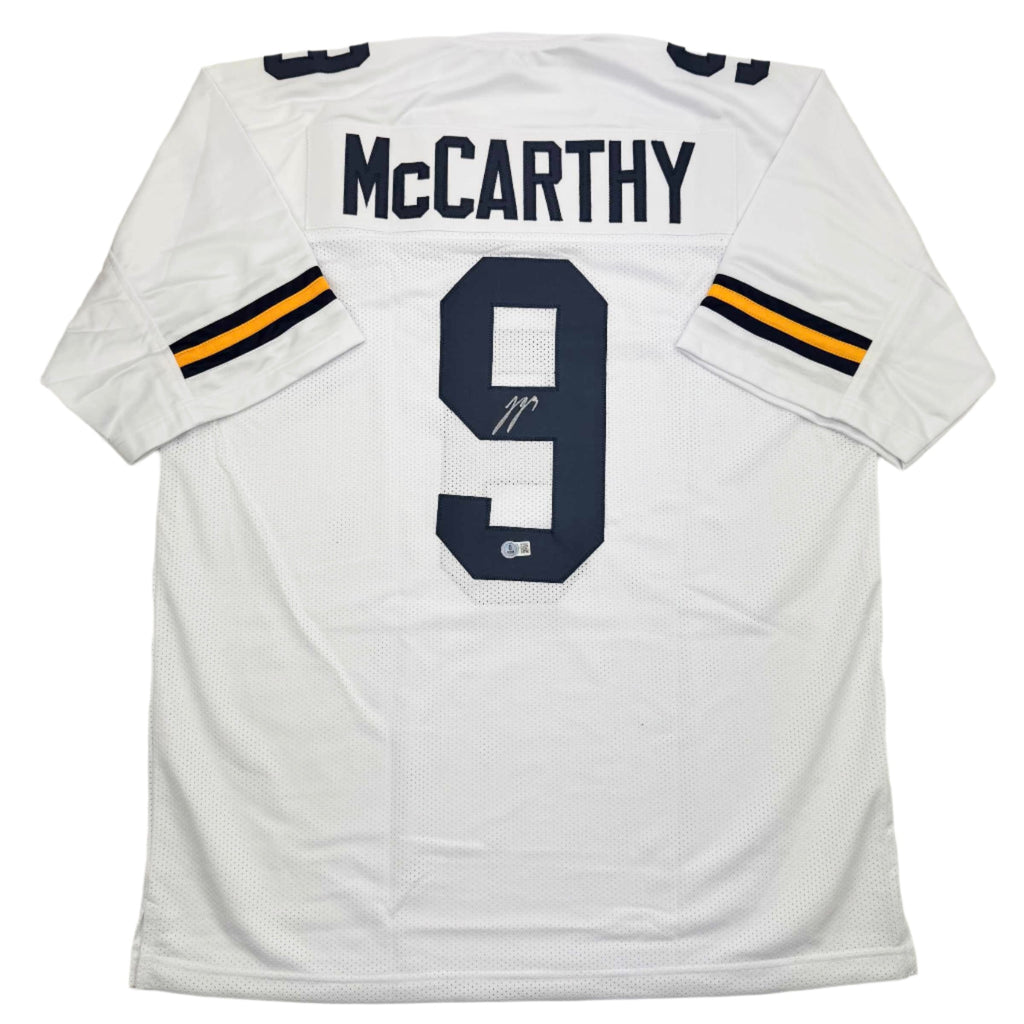 autographed-signed-j-j-jj-mccarthy-michigan-white-college-football-jersey-beckett-bas-coa