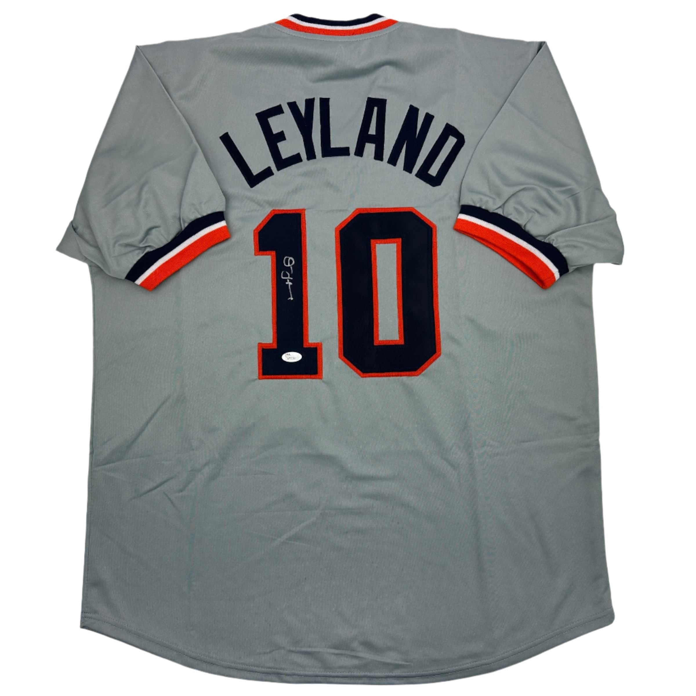 autographed-signed-jim-leyland-detroit-grey-baseball-jersey-jsa-coa