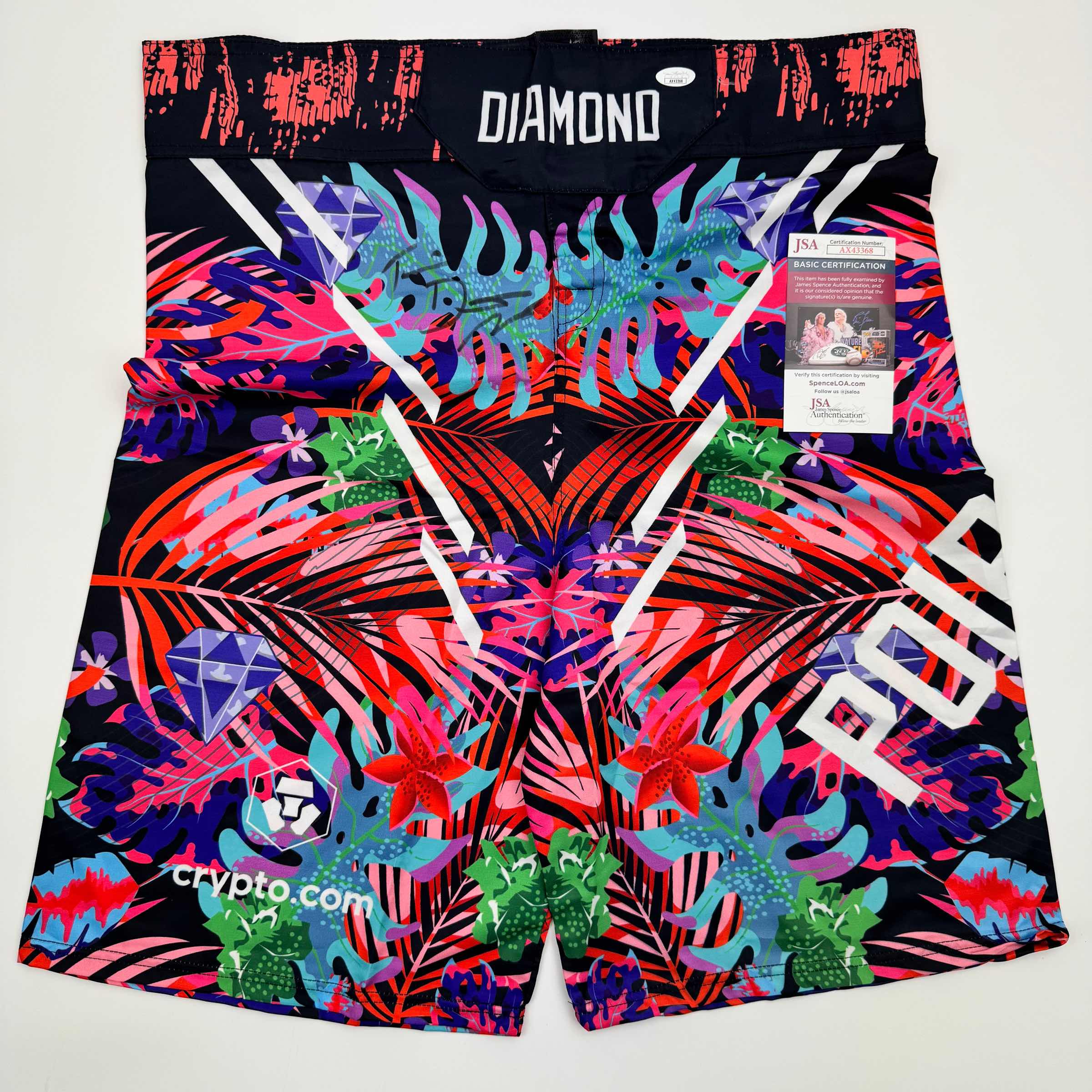 autographed-signed-dustin-poirier-ufc-mma-trunks-shorts-ultimate-fighting-jsa-coa
