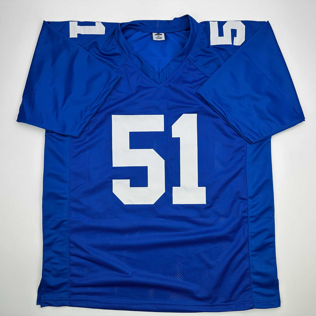 autographed-signed-abdul-carter-new-york-blue-football-jersey-beckett-bas-coa