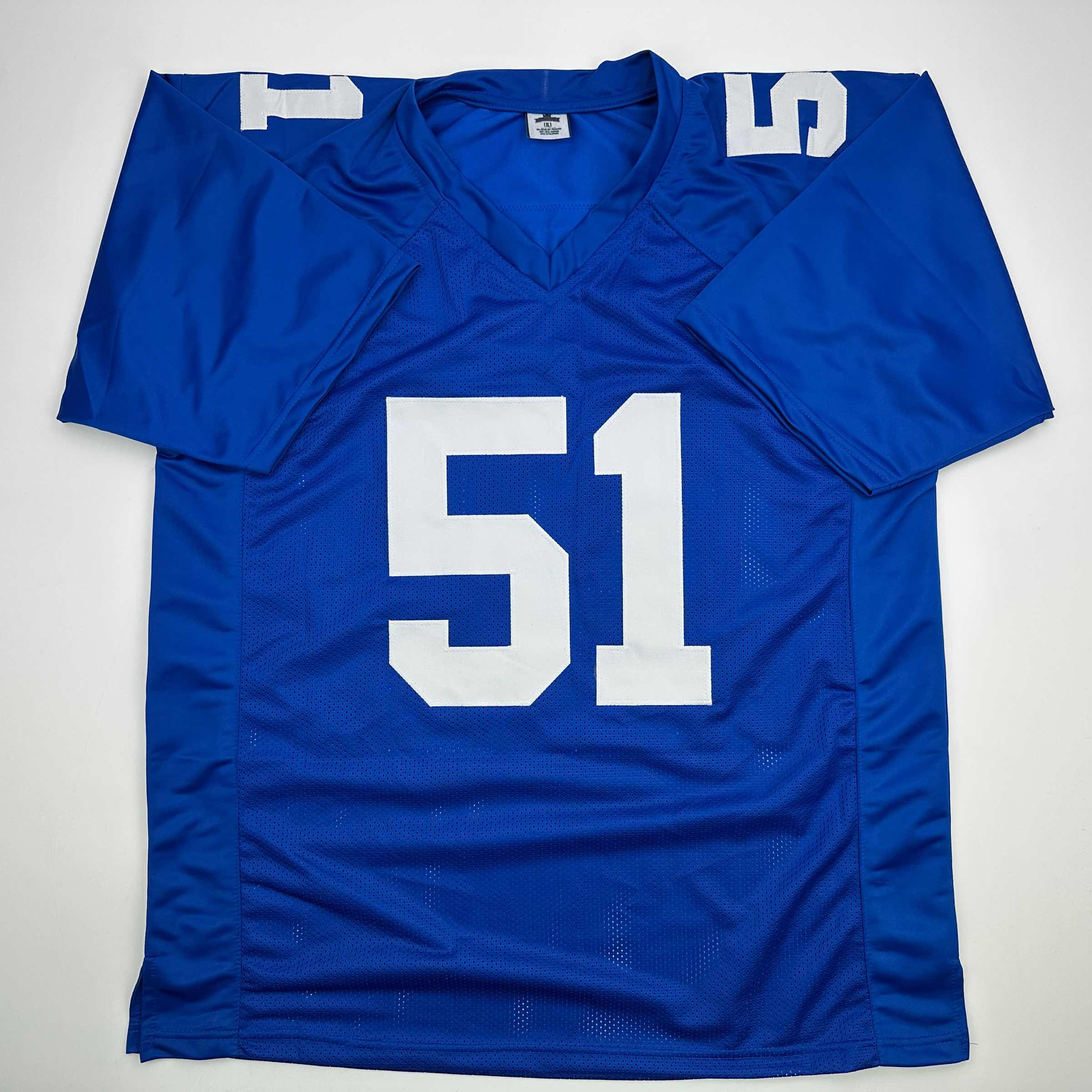 autographed-signed-abdul-carter-new-york-blue-football-jersey-beckett-bas-coa