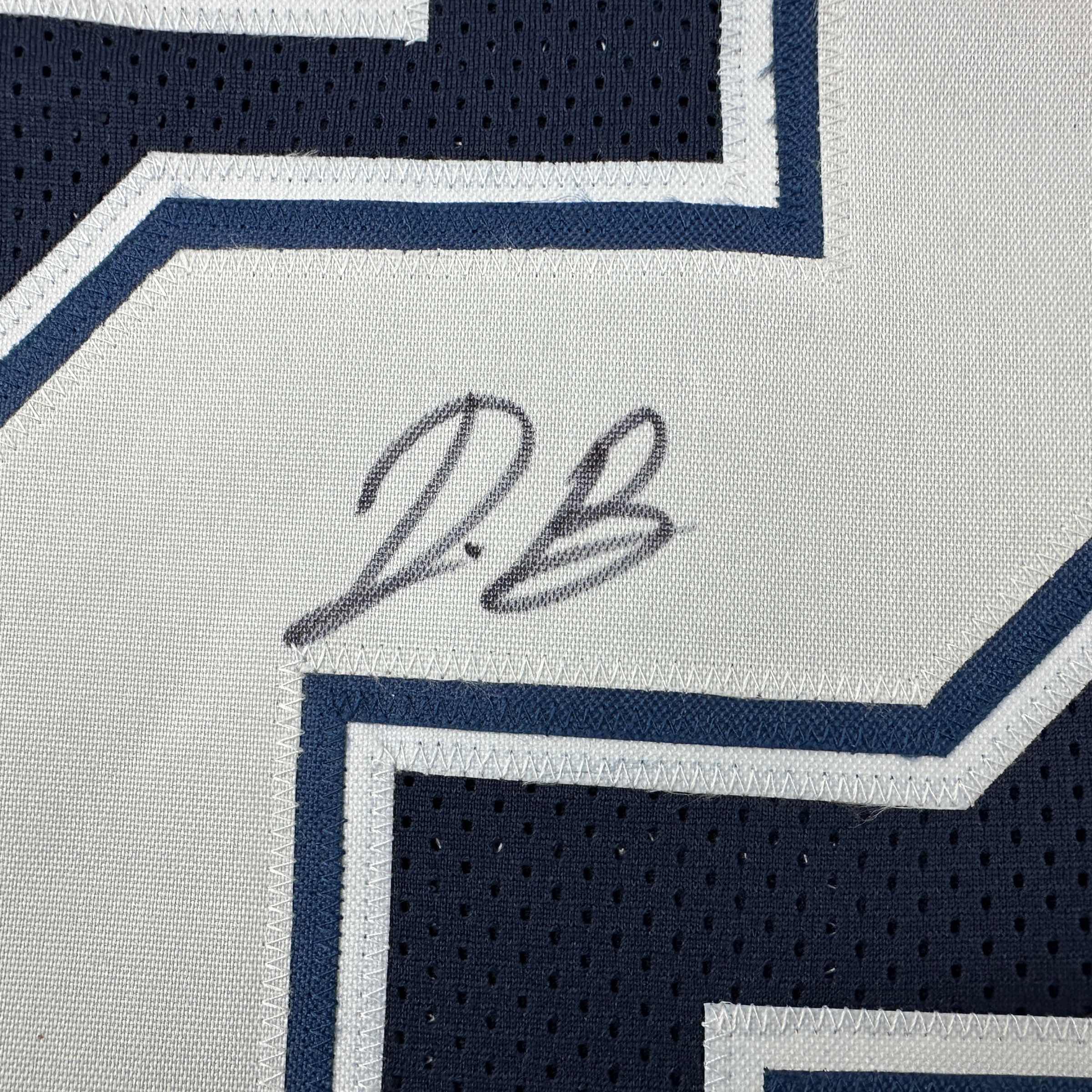 autographed-signed-daron-bland-dallas-blue-football-jersey-jsa-coa