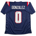 autographed-signed-christian-gonzalez-new-england-blue-football-jersey-beckett-bas-coa