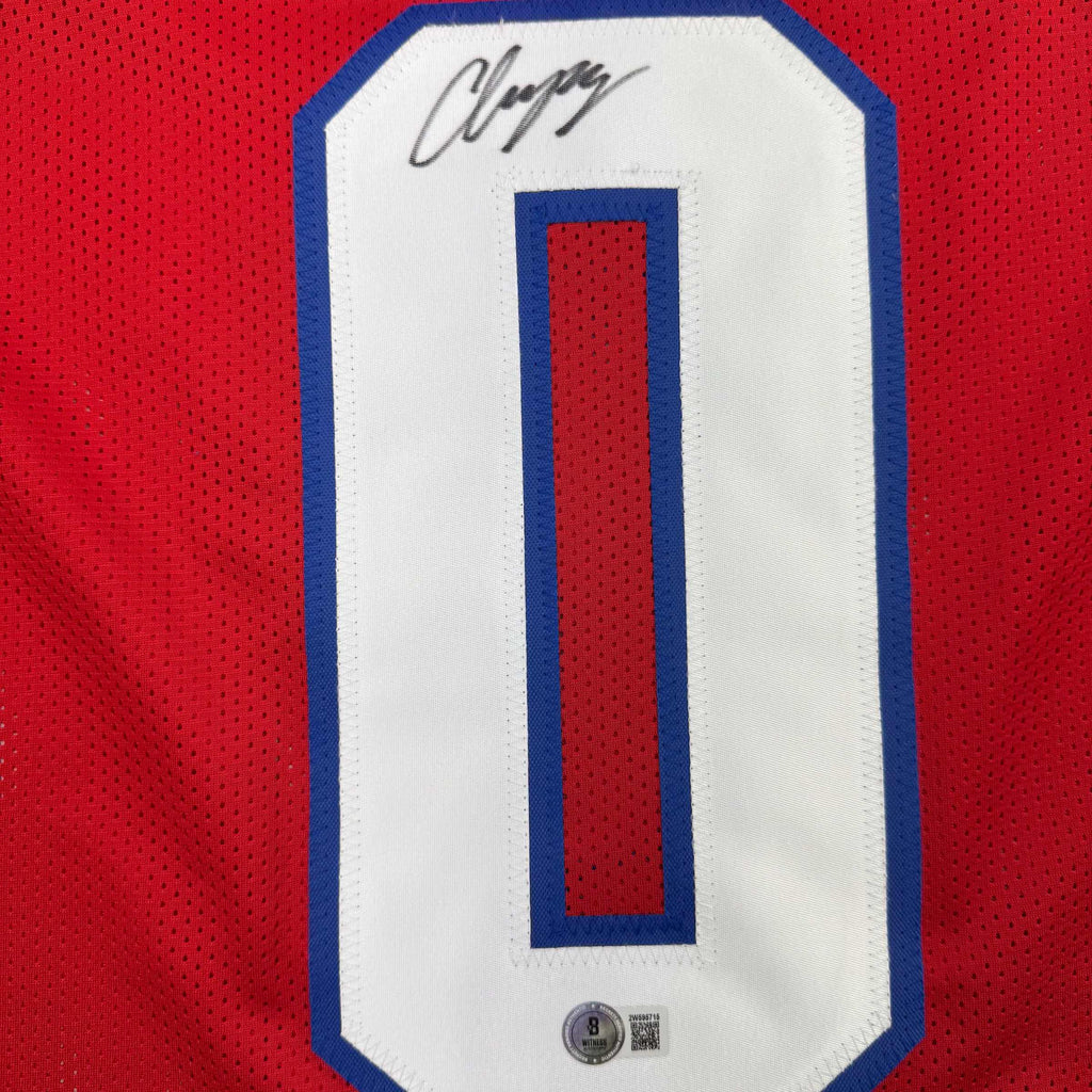 autographed-signed-christian-gonzalez-new-england-red-football-jersey-beckett-bas-coa