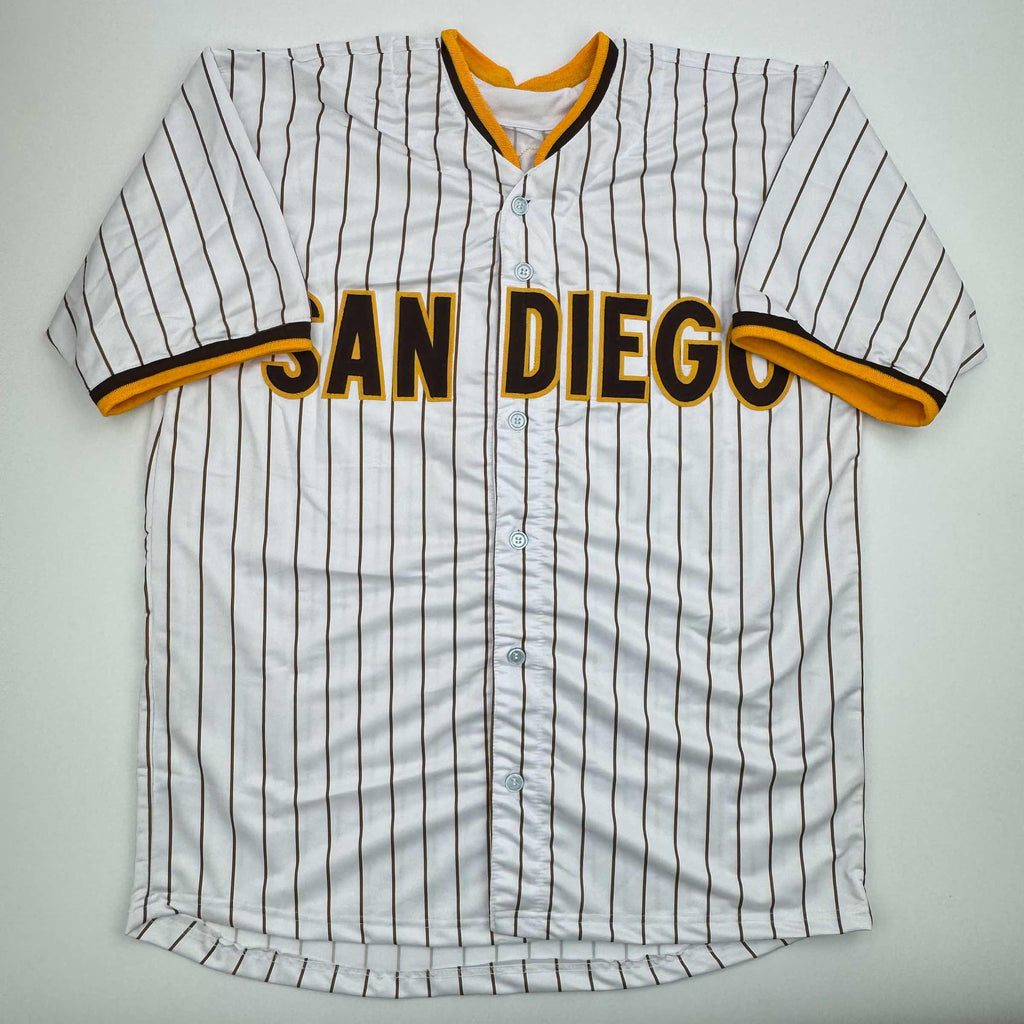 autographed-signed-jackson-merrill-san-diego-pinstripe-baseball-jersey-beckett-bas-coa