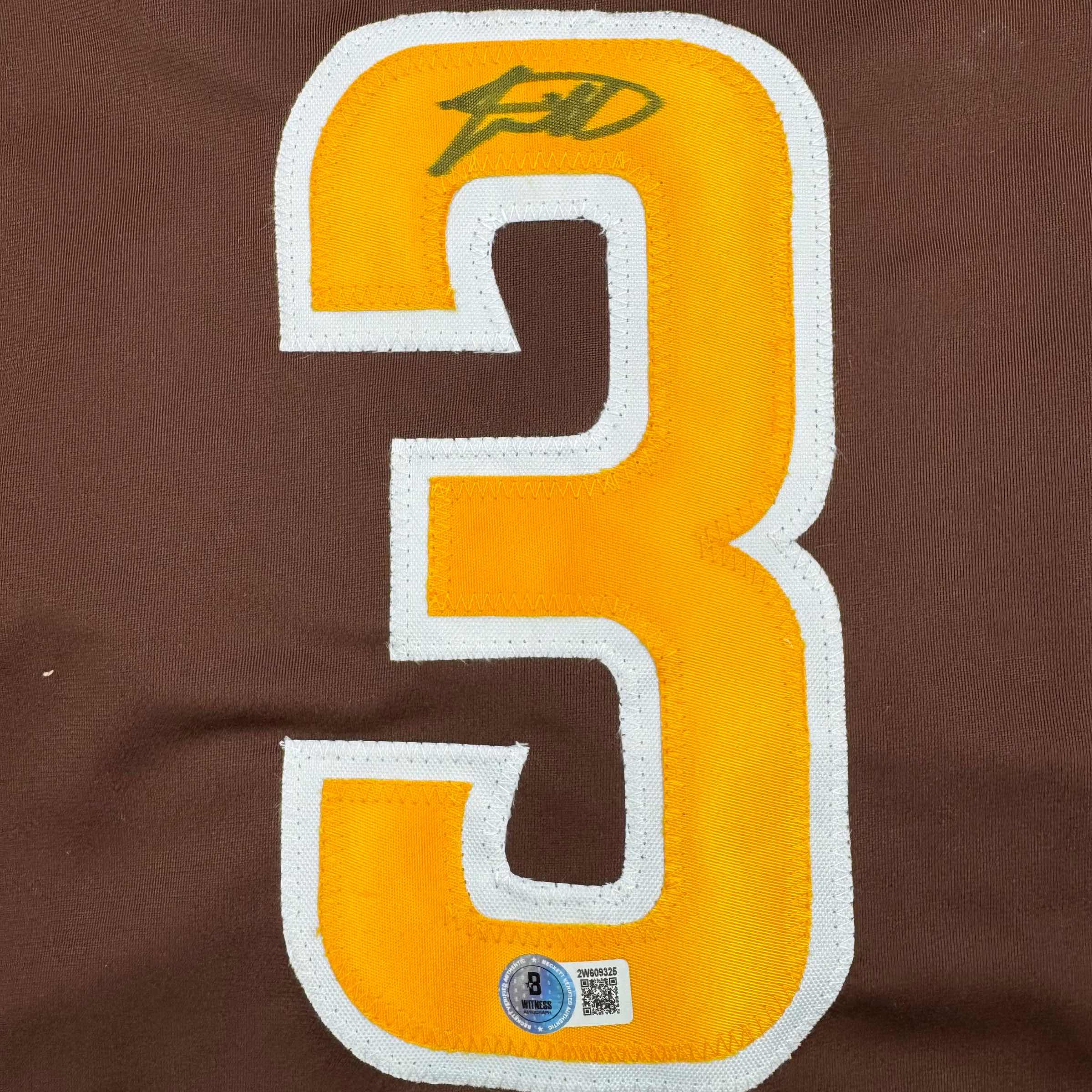 autographed-signed-jackson-merrill-san-diego-brown-baseball-jersey-beckett-bas-coa
