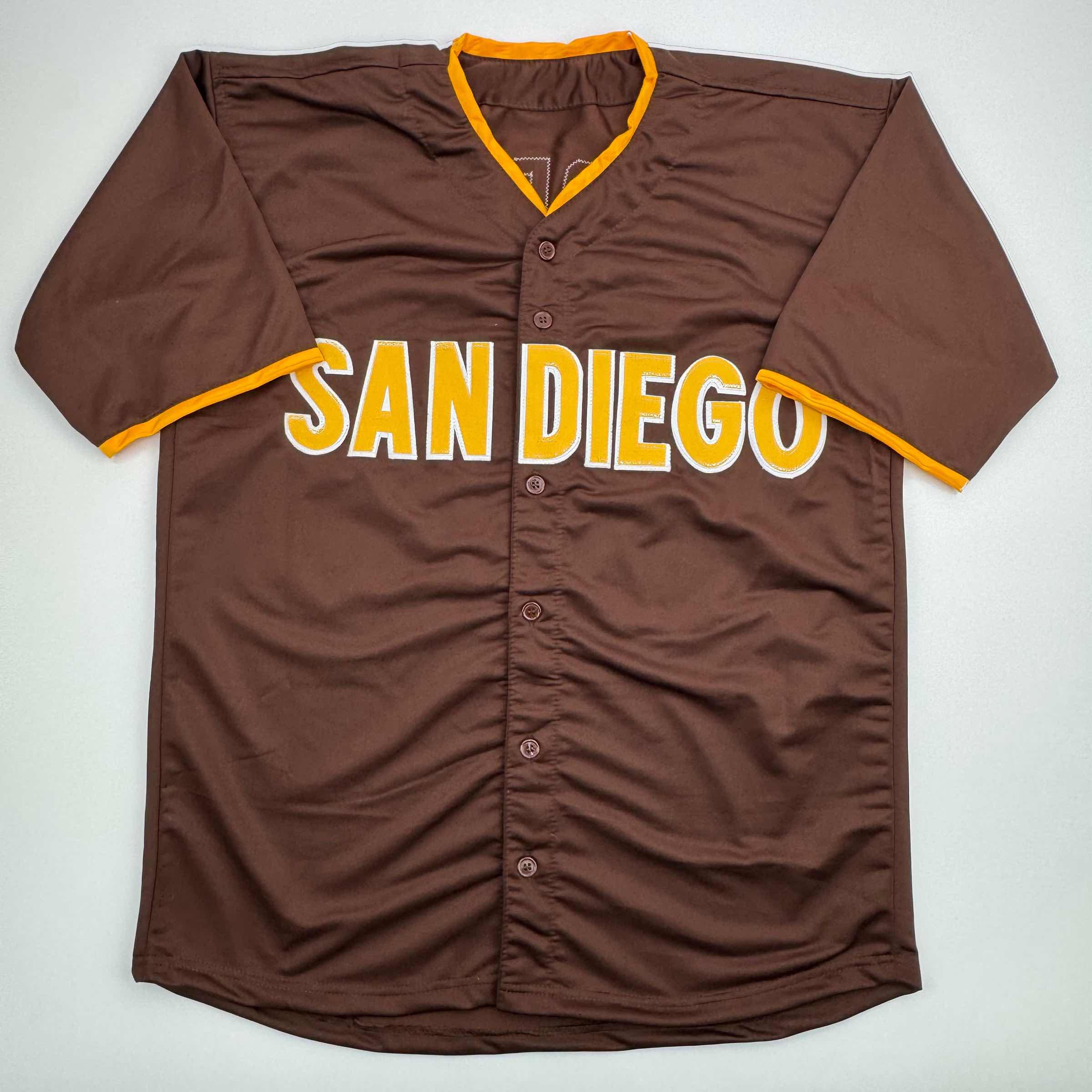 autographed-signed-jackson-merrill-san-diego-brown-baseball-jersey-beckett-bas-coa