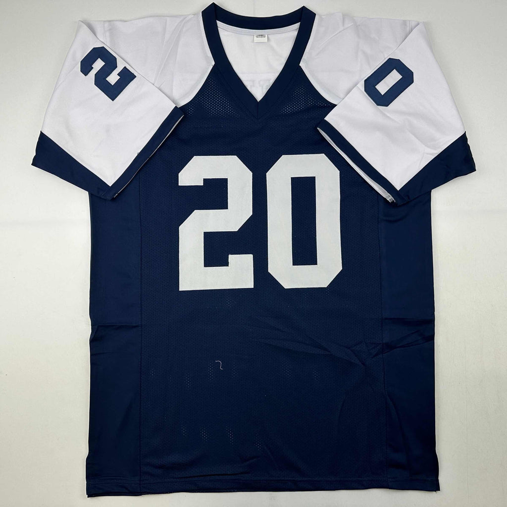 autographed-signed-mel-renfro-hof-96-dallas-thanksgiving-day-football-jersey-jsa-coa