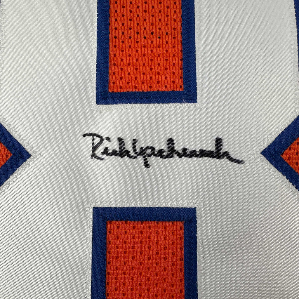 autographed-signed-rick-upchurch-denver-orange-football-jersey-jsa-coa