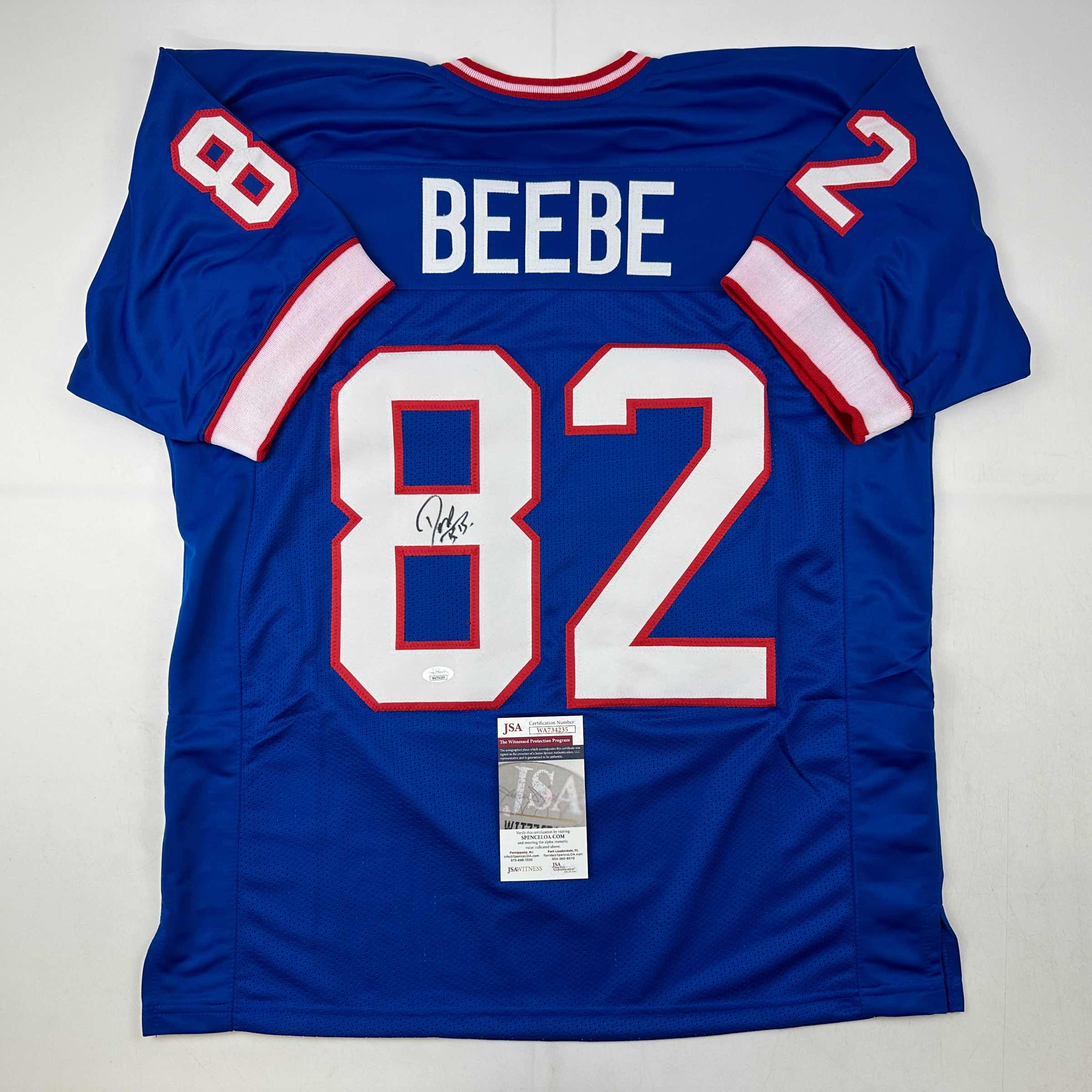 autographed-signed-don-beebe-buffalo-blue-football-jersey-jsa-coa