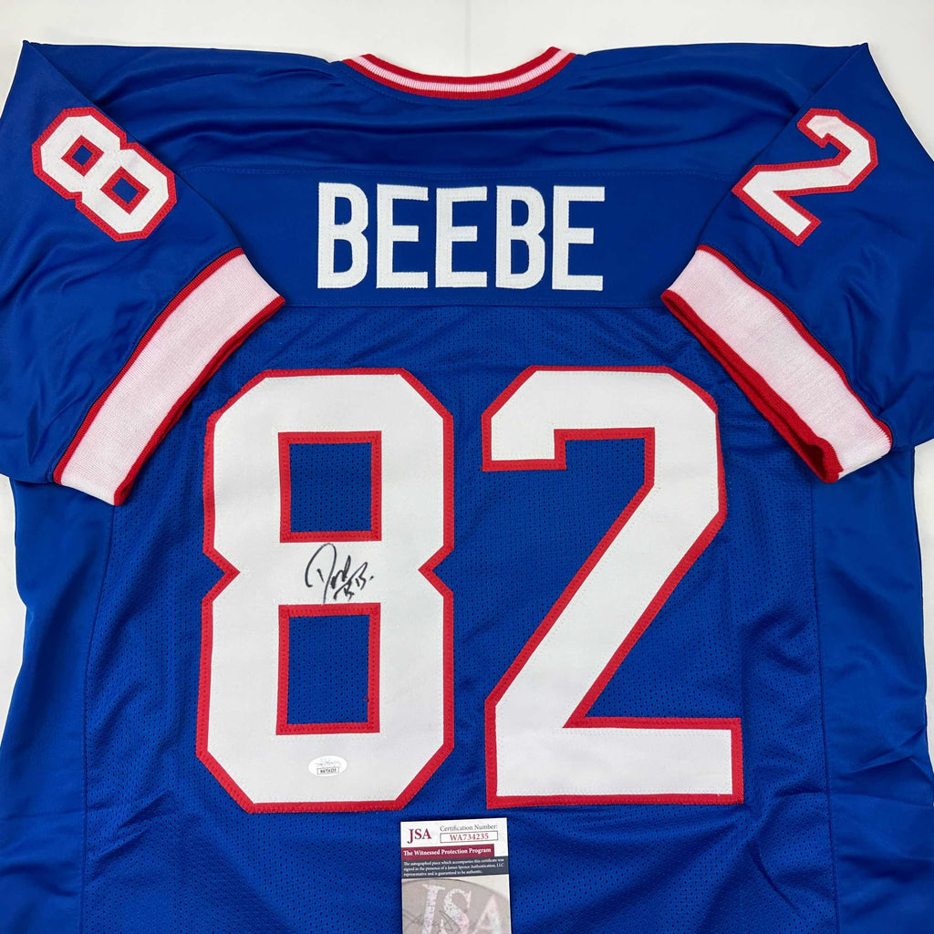 autographed-signed-don-beebe-buffalo-blue-football-jersey-jsa-coa