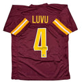 autographed-signed-frankie-luvu-washington-burgundy-football-jersey-beckett-bas-coa