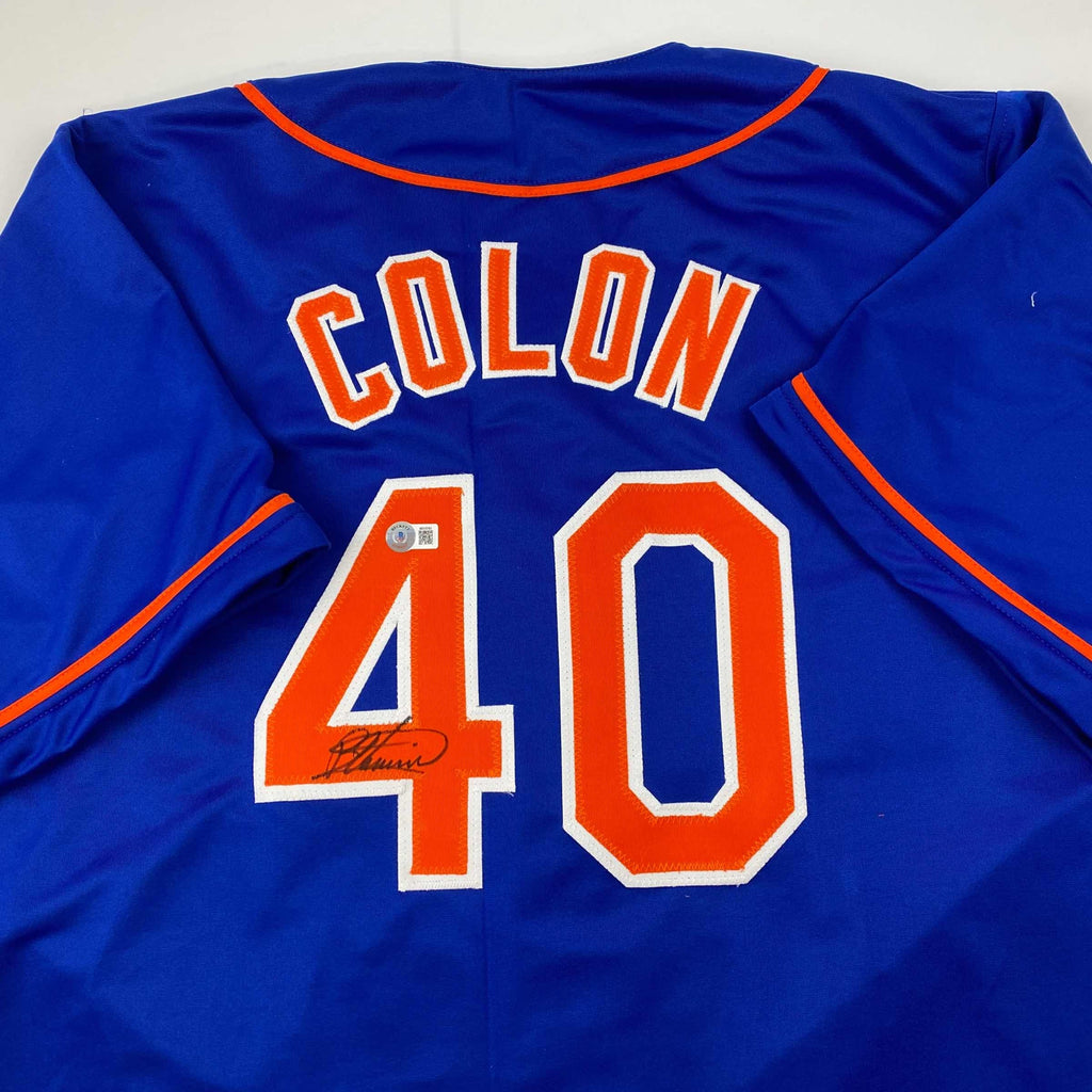 autographed-signed-bartolo-colon-new-york-blue-baseball-jersey-beckett-bas-coa
