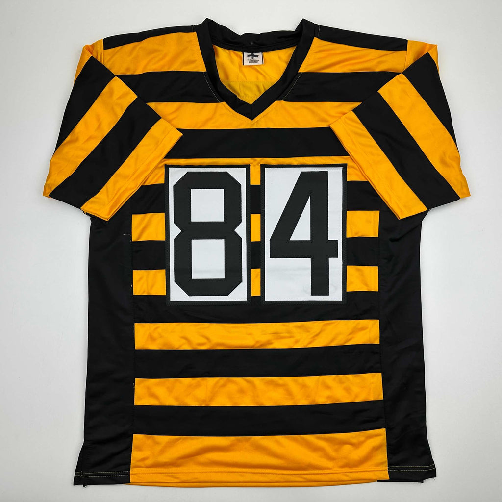 autographed-signed-antonio-brown-pittsburgh-bumble-bee-football-jersey-jsa-coa