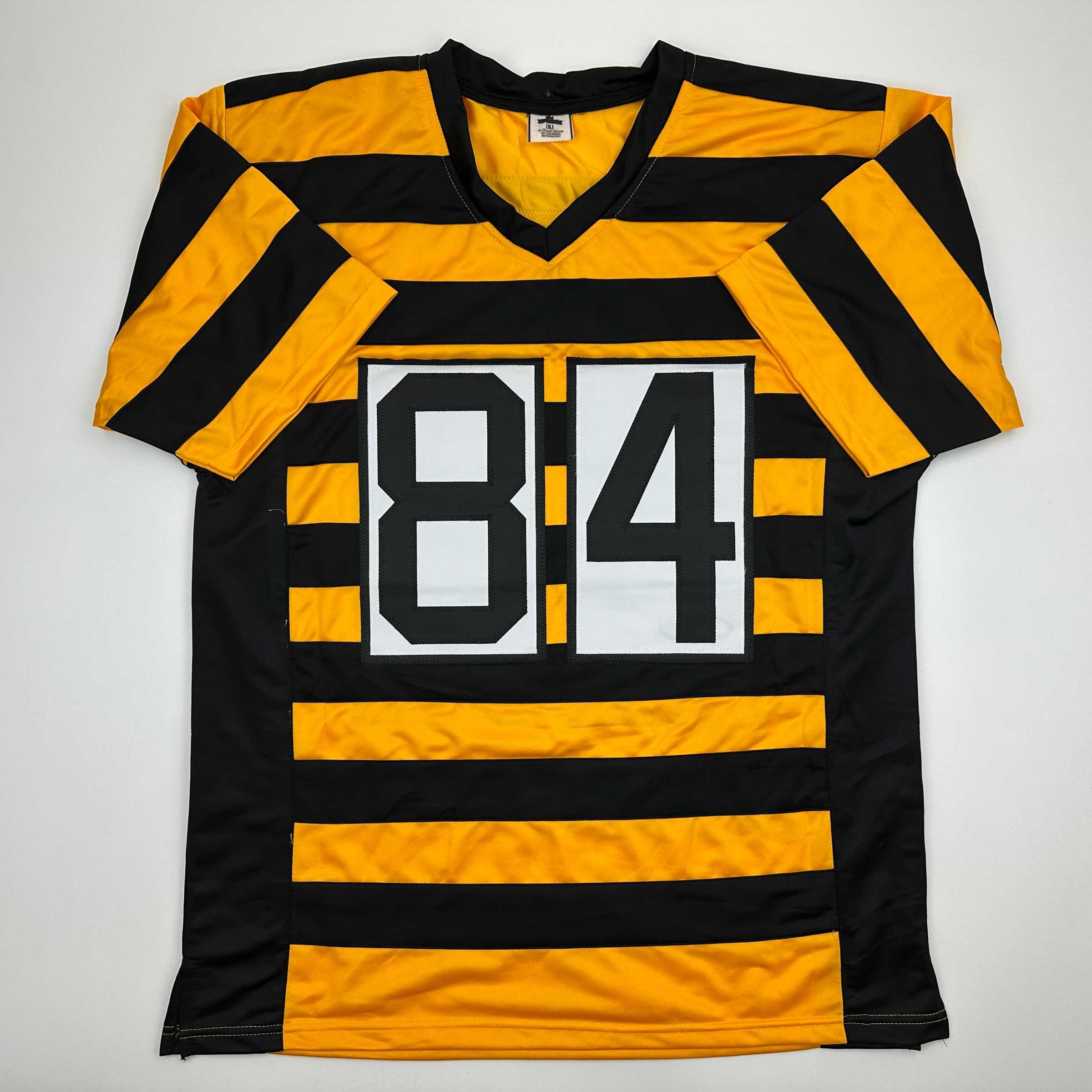 autographed-signed-antonio-brown-pittsburgh-bumble-bee-football-jersey-jsa-coa
