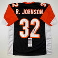 autographed-signed-rudi-johnson-cincinnati-black-football-jersey-jsa-coa