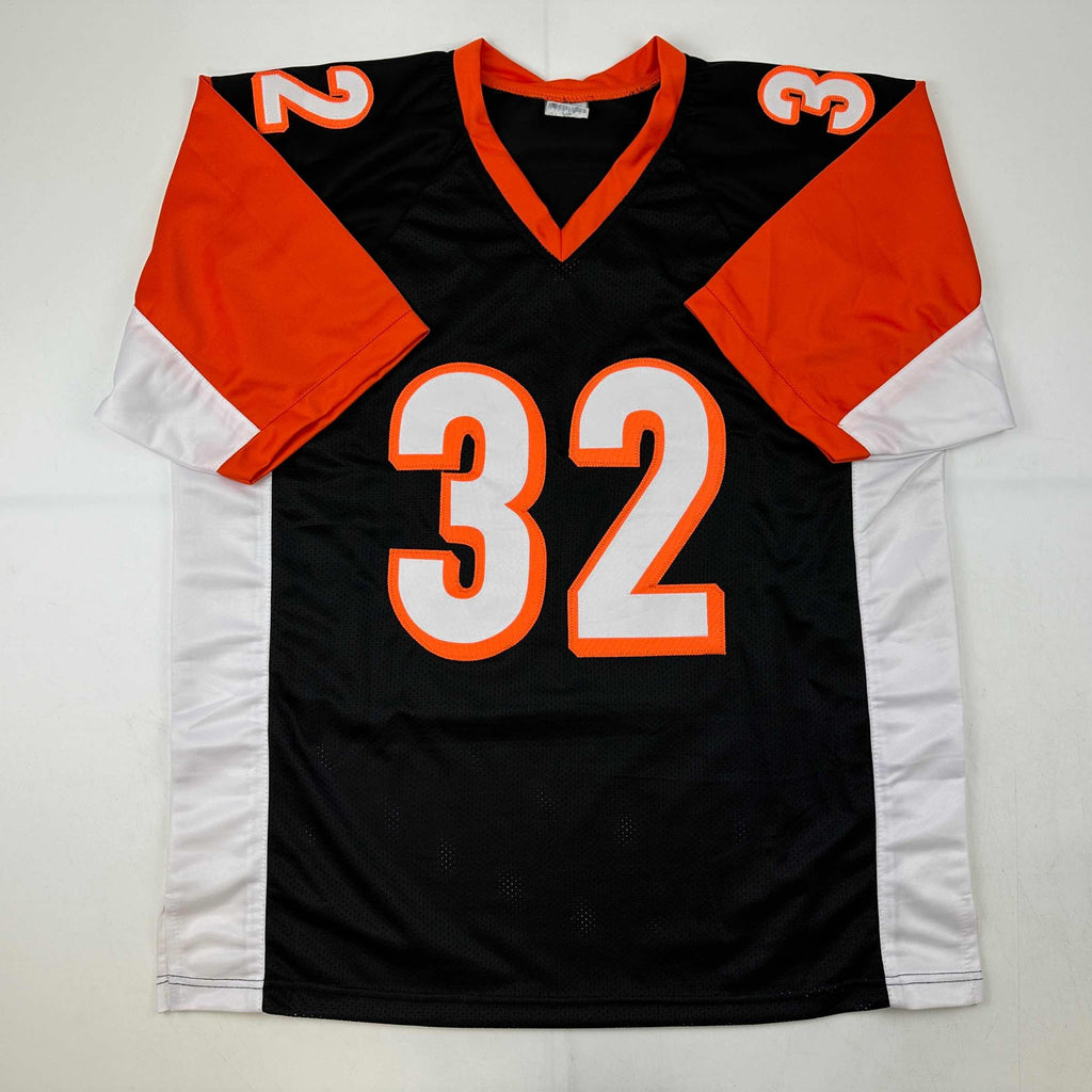 autographed-signed-rudi-johnson-cincinnati-black-football-jersey-jsa-coa
