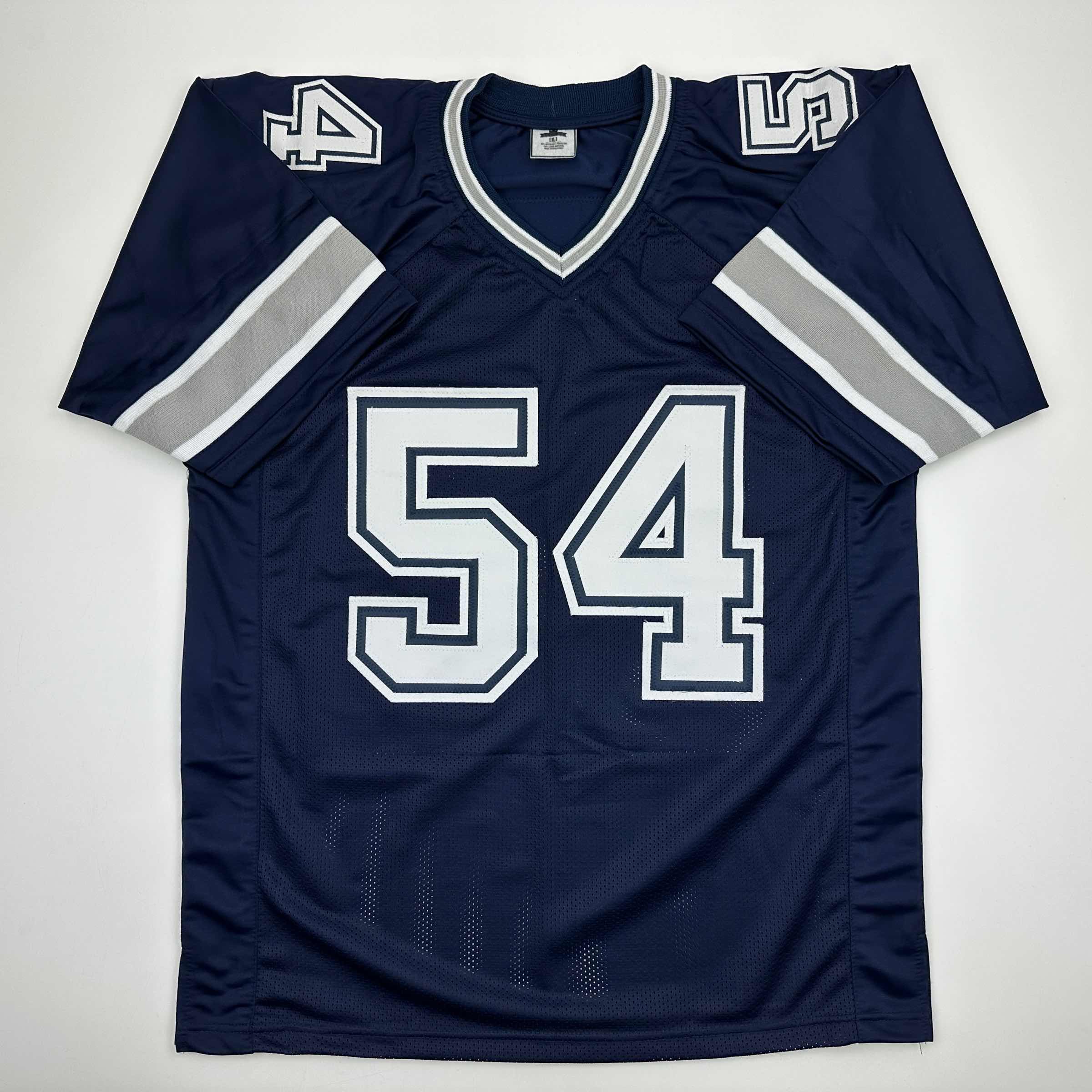 autographed-signed-randy-white-hof-94-dallas-blue-football-jersey-jsa-coa