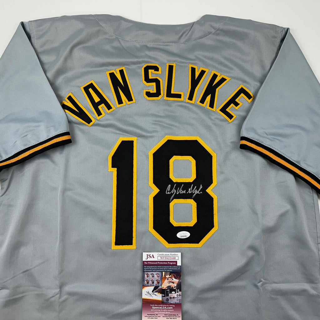 autographed-signed-andy-van-slyke-pittsburgh-grey-baseball-jersey-jsa-coa