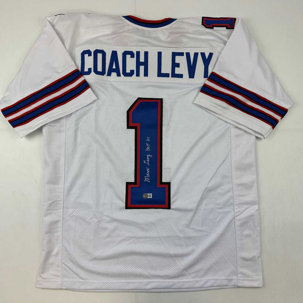 autographed-signed-coach-marv-levy-hof-01-buffalo-white-football-jersey-beckett-bas-coa