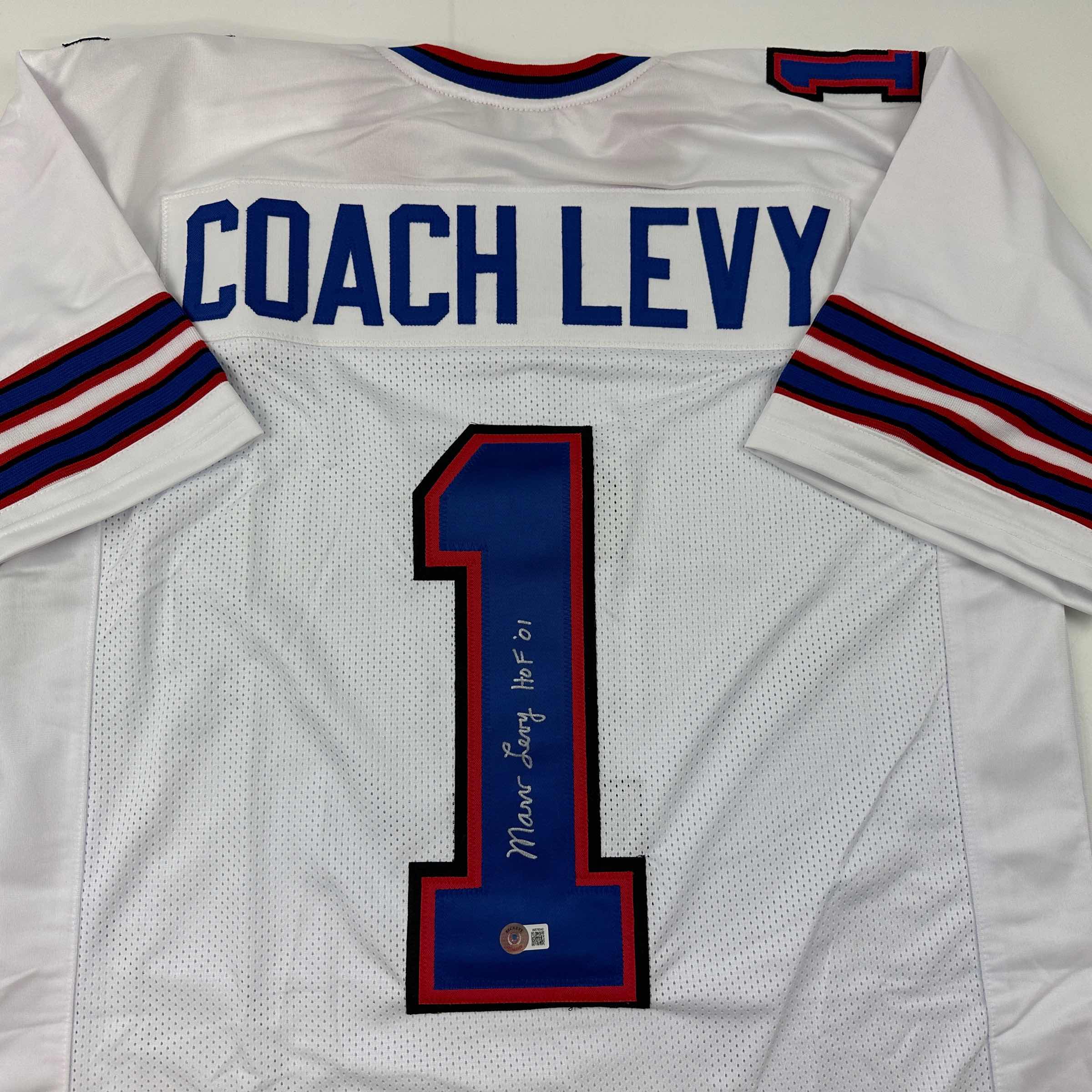 autographed-signed-coach-marv-levy-hof-01-buffalo-white-football-jersey-beckett-bas-coa
