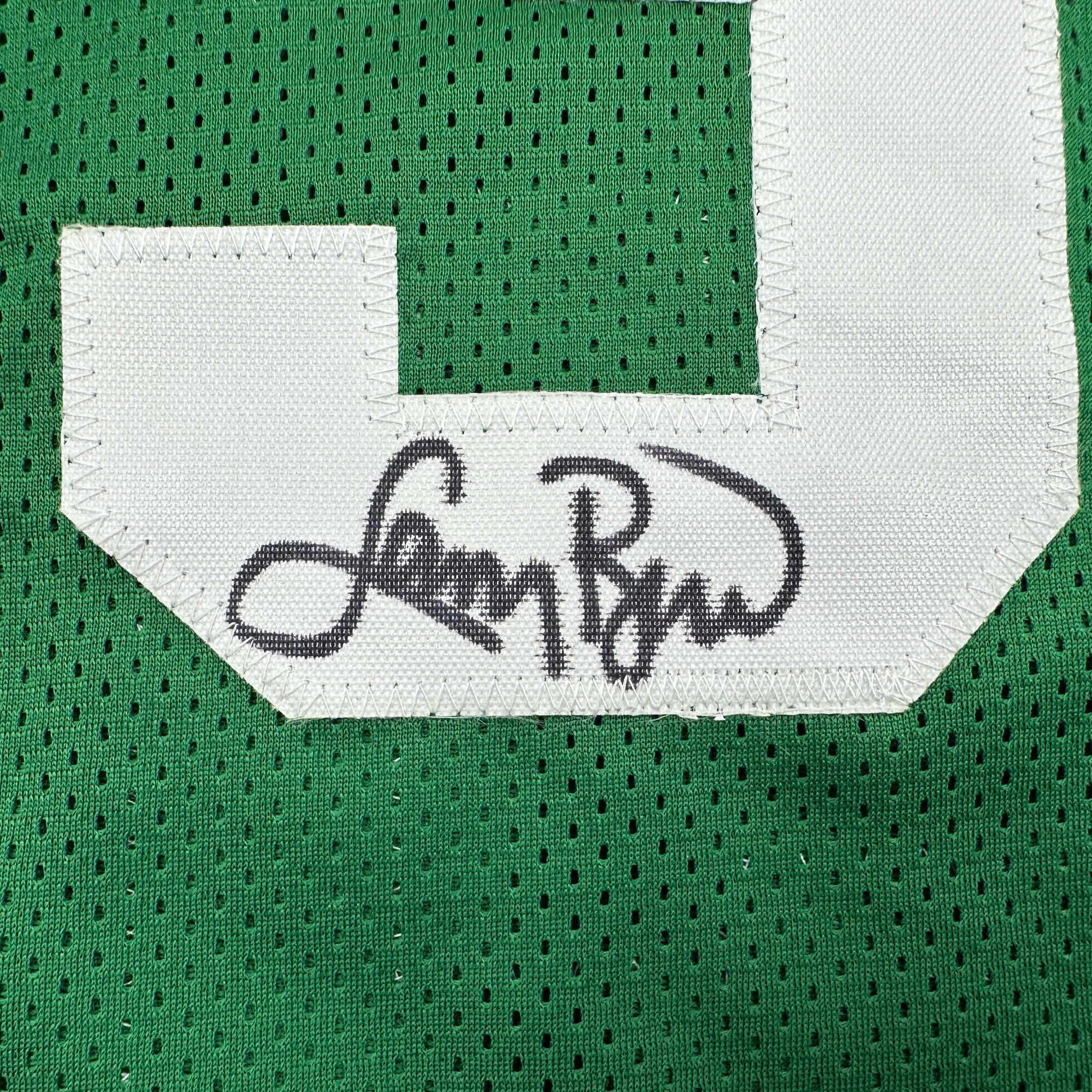 autographed-signed-larry-bird-boston-green-basketball-jersey-beckett-bas-coa-1