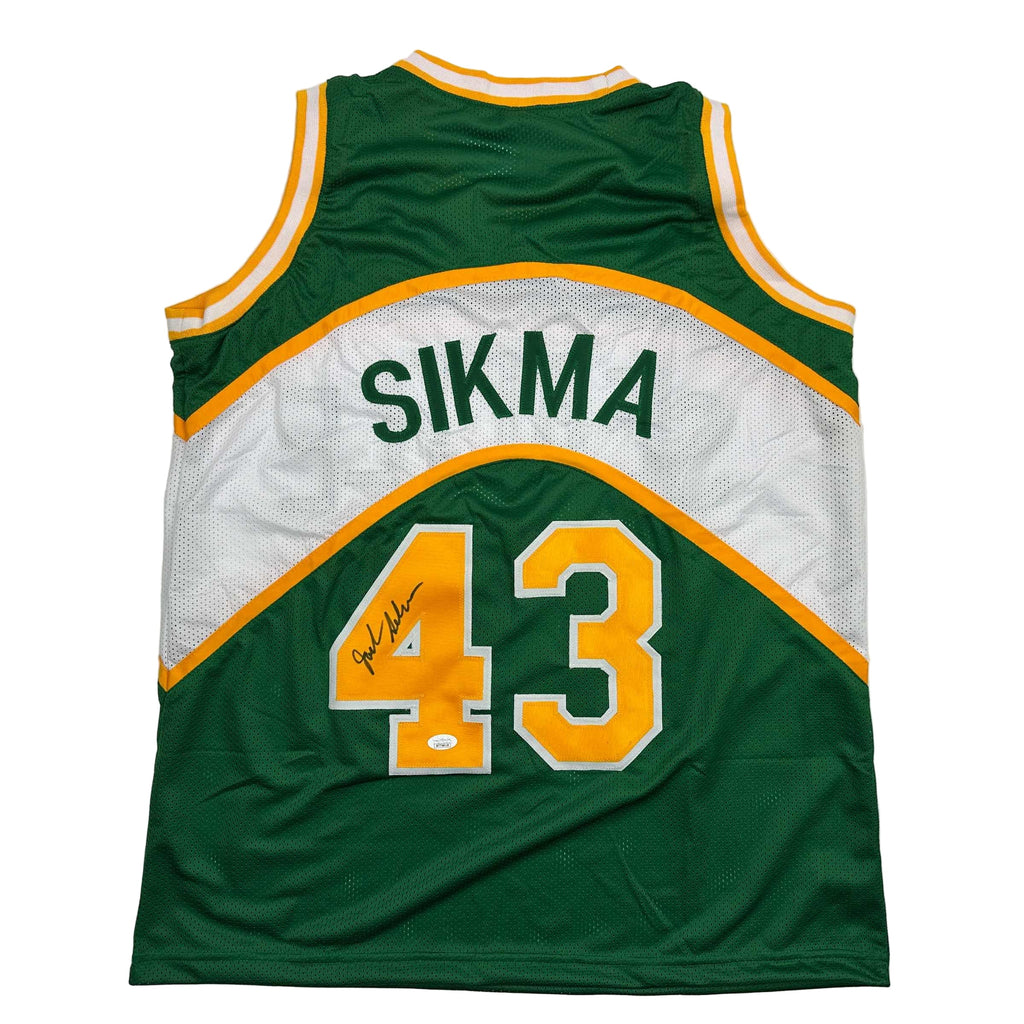 autographed-signed-jack-sikma-seattle-green-basketball-jersey-jsa-coa