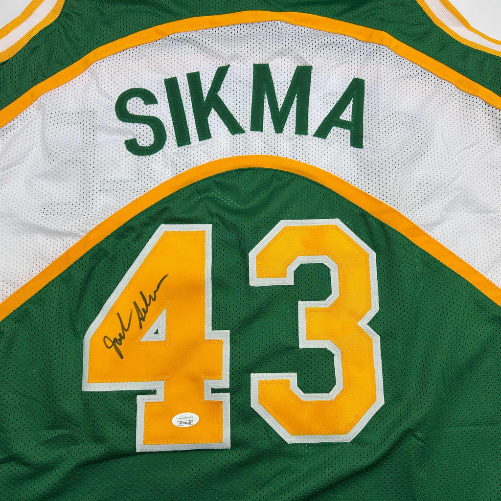 autographed-signed-jack-sikma-seattle-green-basketball-jersey-jsa-coa