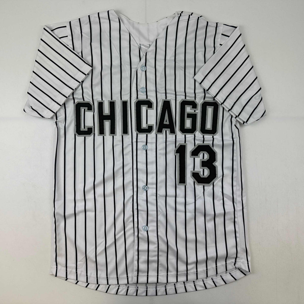 autographed-signed-ozzie-guillen-chicago-pinstripe-baseball-jersey-jsa-coa