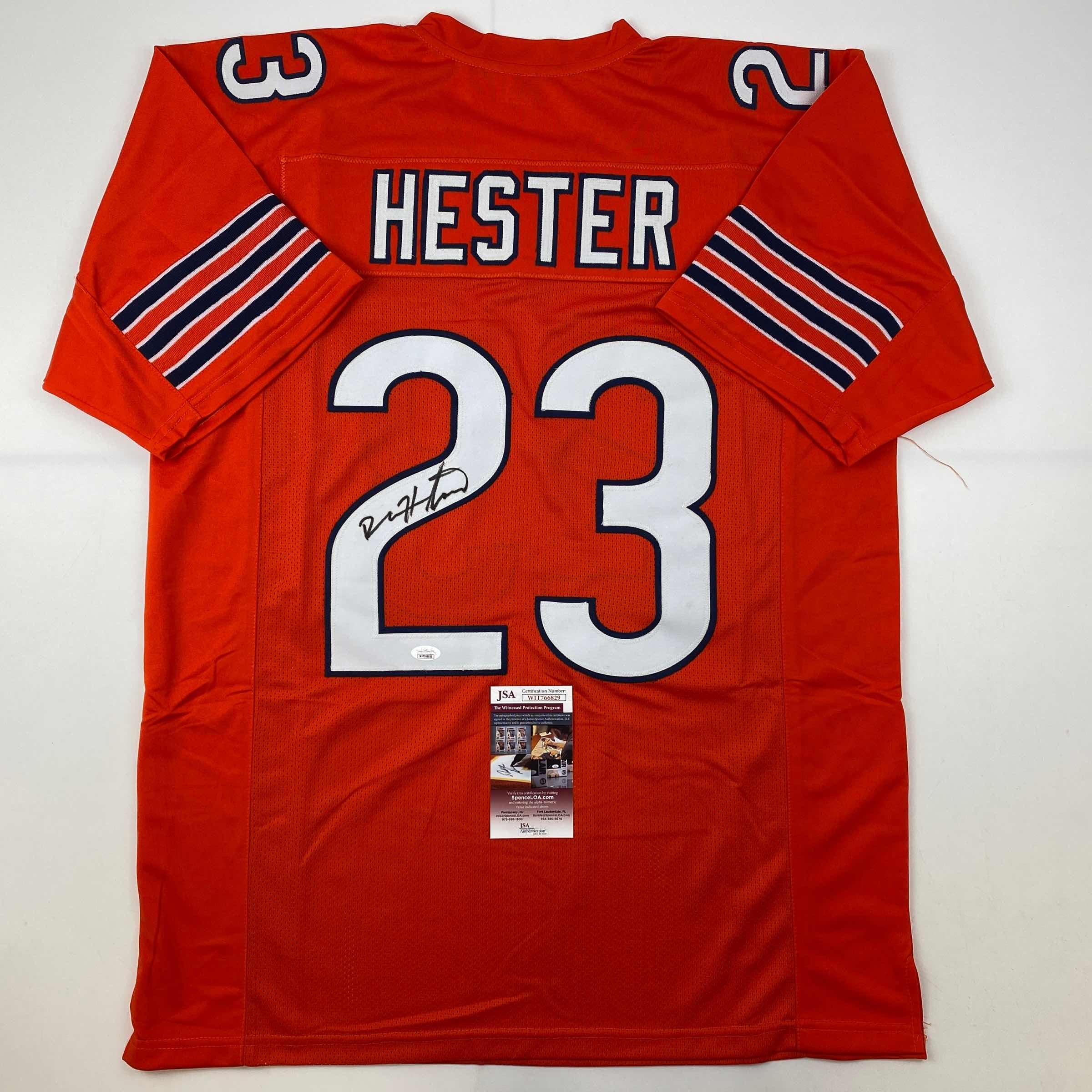 autographed-signed-devin-hester-chicago-orange-football-jersey-jsa-coa