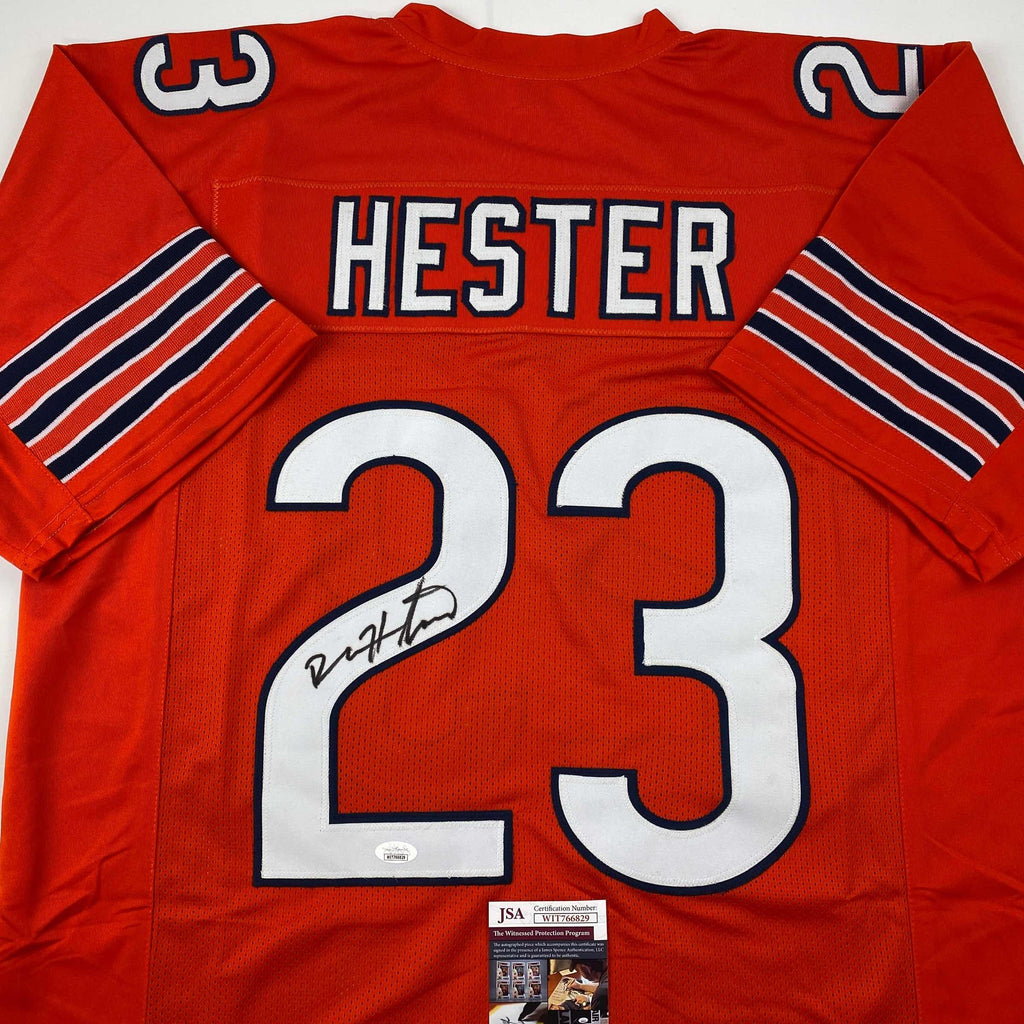autographed-signed-devin-hester-chicago-orange-football-jersey-jsa-coa