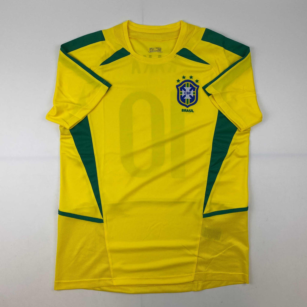 autographed-signed-ricardo-kaka-brazil-yellow-soccer-futbol-jersey-beckett-bas-coa