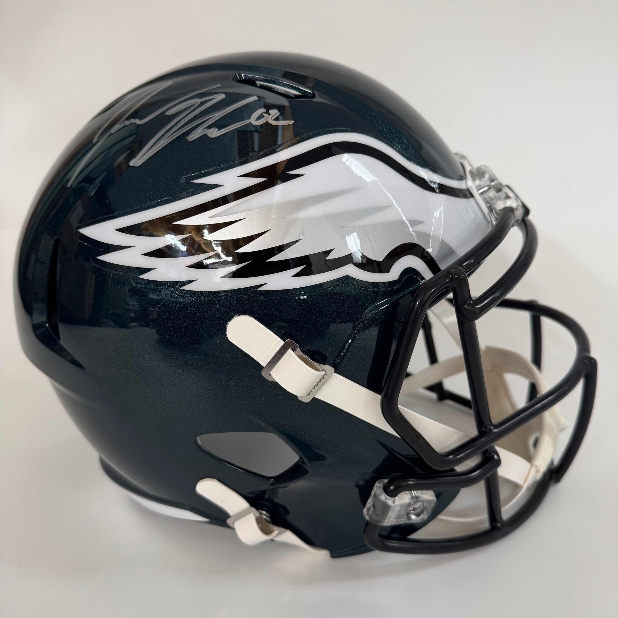 autographed-signed-jason-kelce-philadelphia-eagles-full-size-fs-f-s-replica-football-helmet-psa-coa