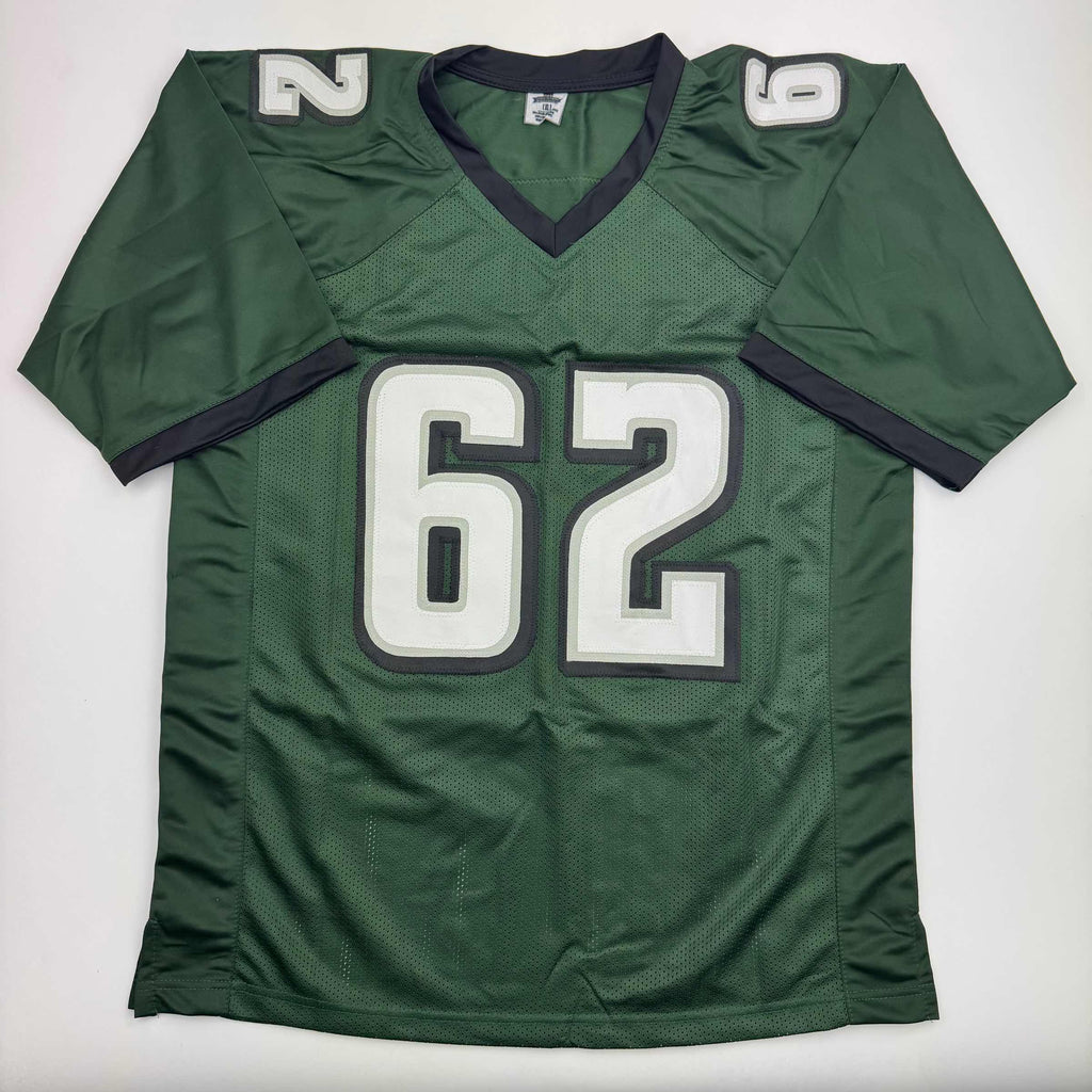 autographed-signed-jason-kelce-philadelphia-green-football-jersey-psa-coa