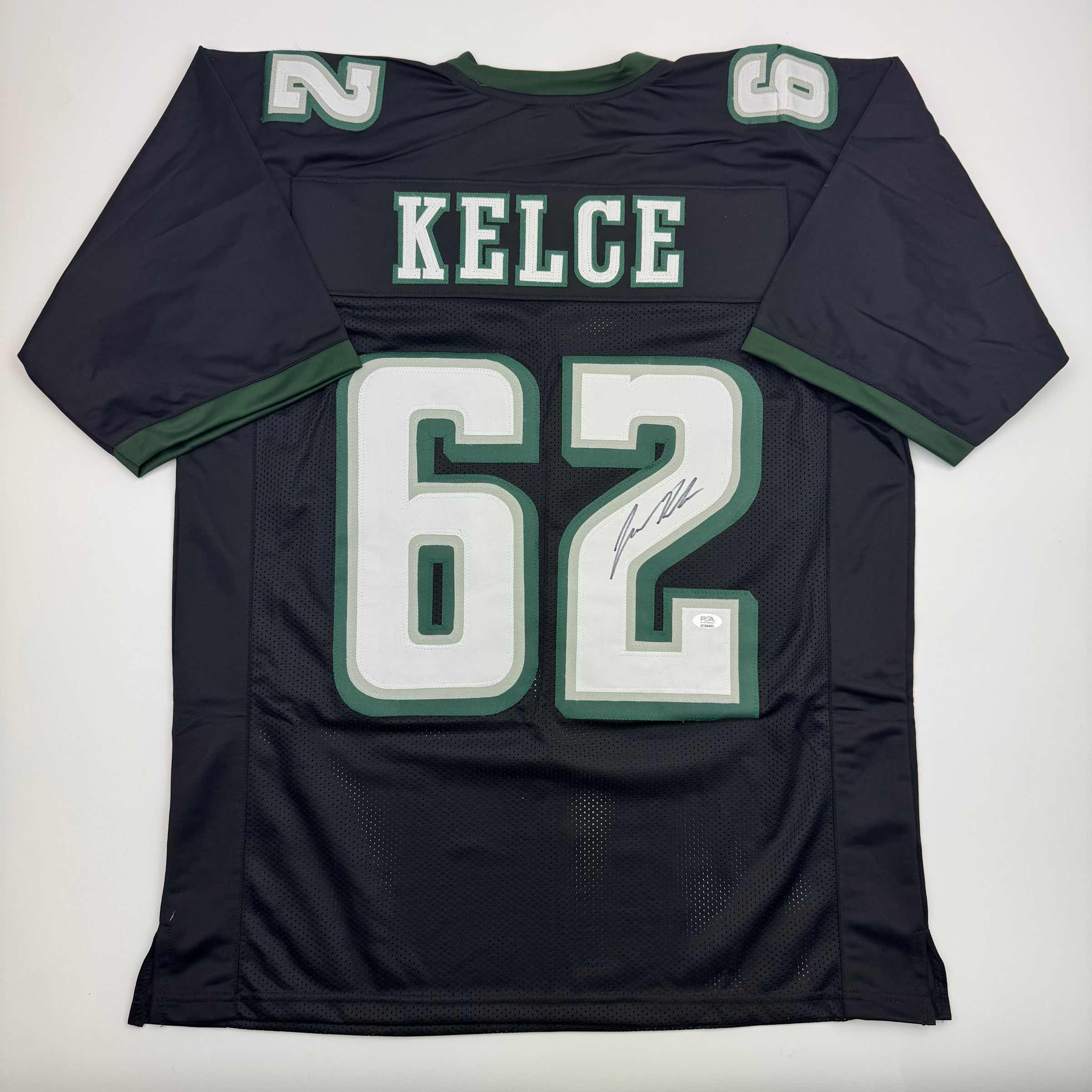 autographed-signed-jason-kelce-philadelphia-black-football-jersey-psa-coa