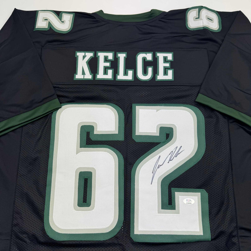 autographed-signed-jason-kelce-philadelphia-black-football-jersey-psa-coa