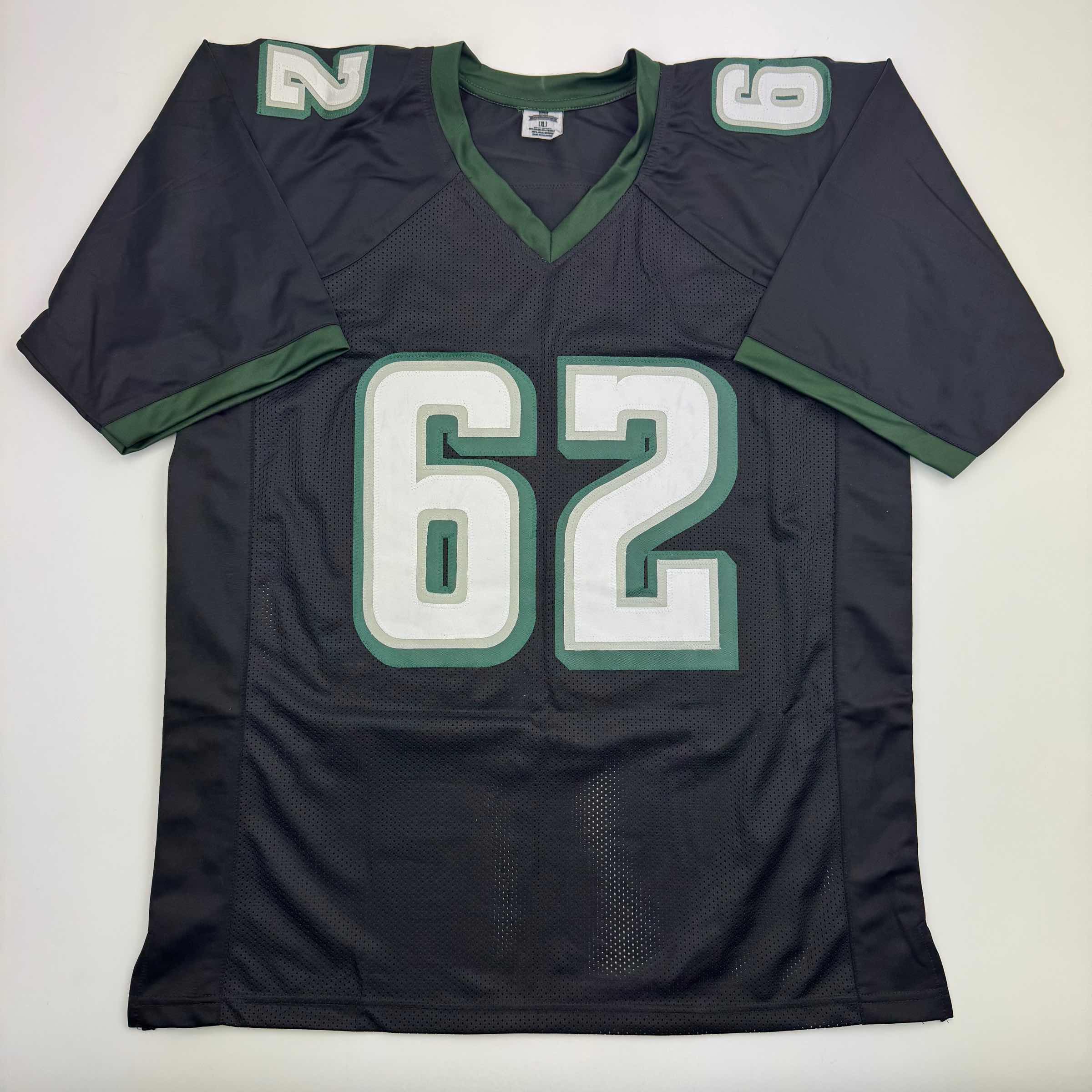 autographed-signed-jason-kelce-philadelphia-black-football-jersey-psa-coa
