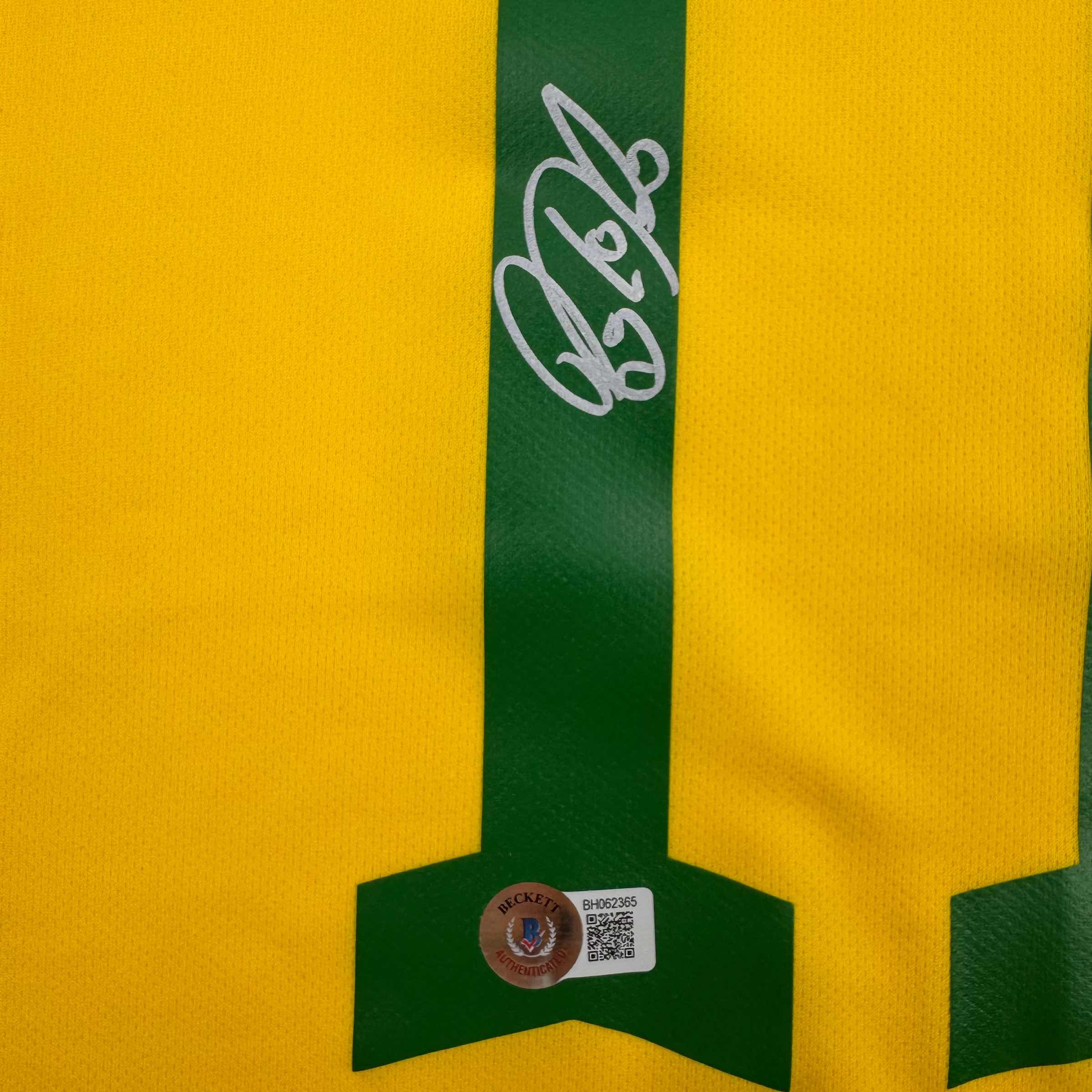autographed-signed-raphinha-raphael-belloli-brazil-yellow-soccer-jersey-beckett-bas-coa