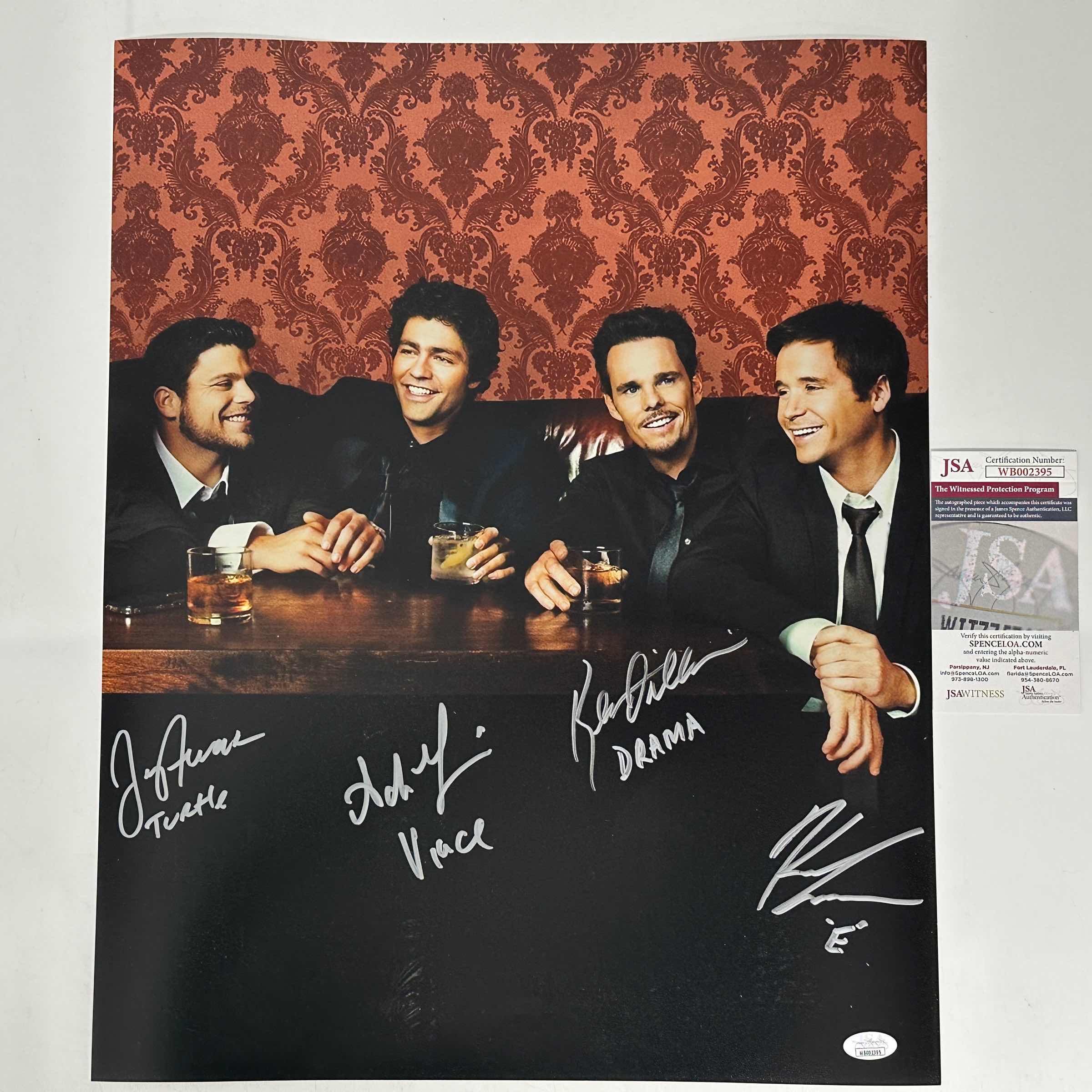 autographed-signed-entourage-4x-cast-inscribed-adrian-grenier-kevin-connolly-jerry-ferrara-kevin-dillon-16x20-photo-jsa-coa